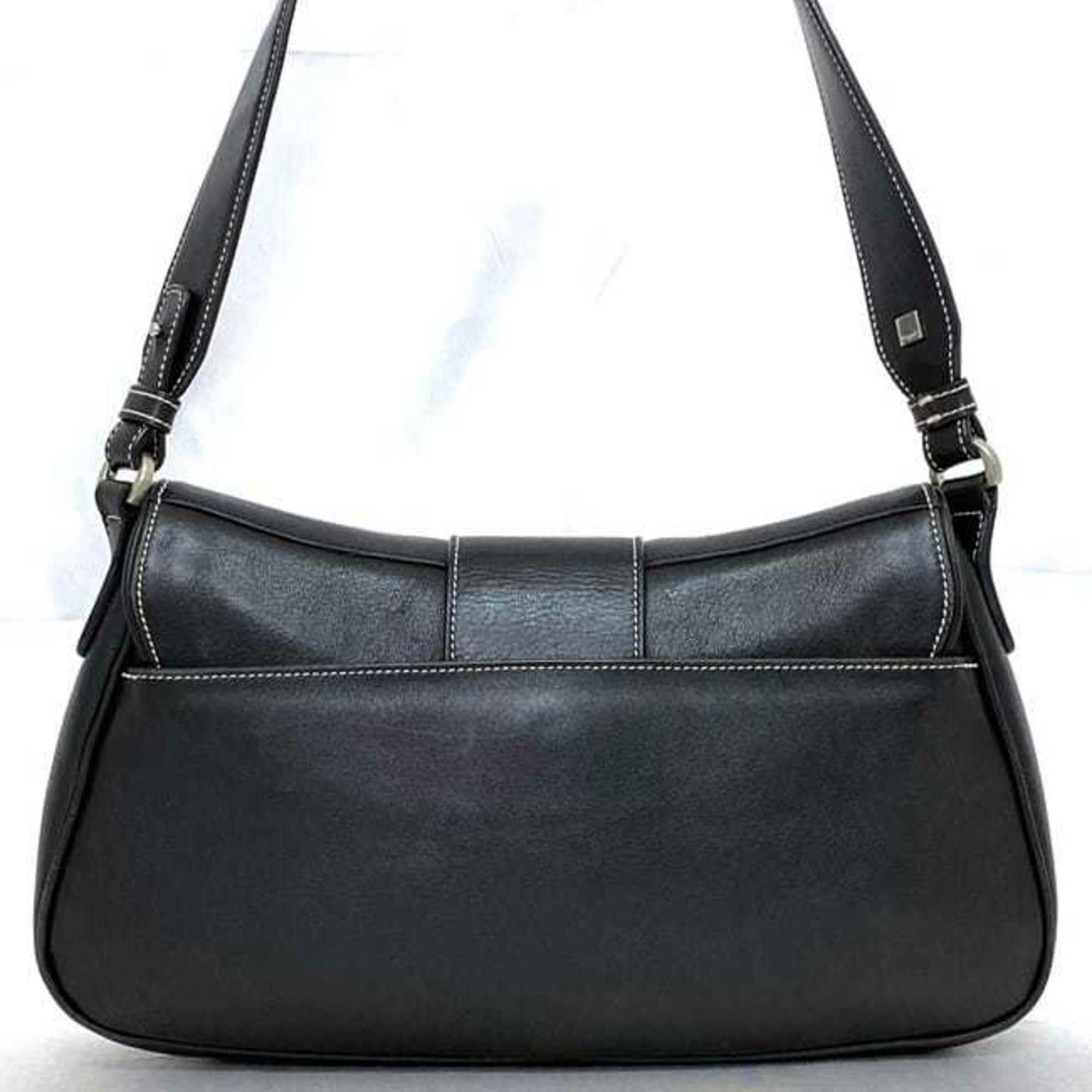Salvatore Ferragamo Bag Ec-21595 Black Bk-21 3764 Leather Flap