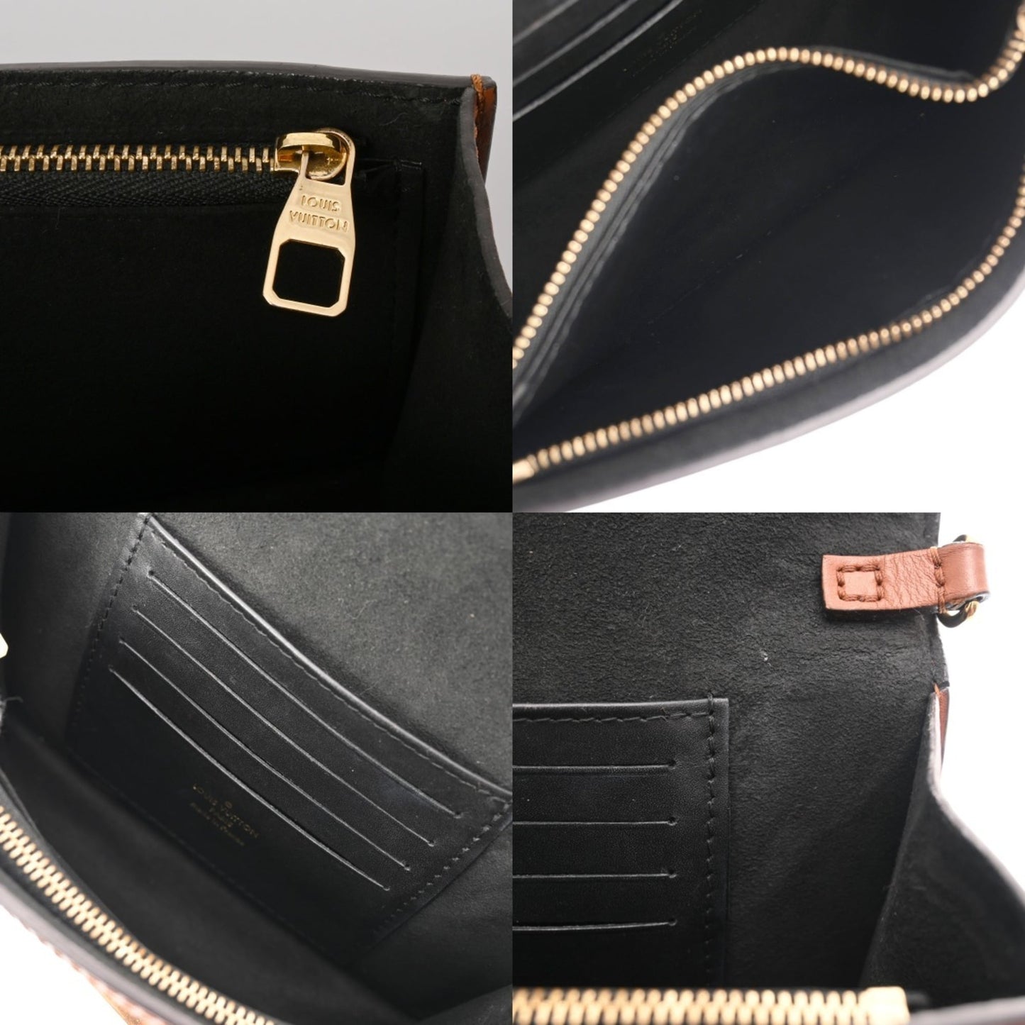 Louis Vuitton Monogram Reverse Portefeuille Dauphine Brown M68746 Women'S Canvas Shoulder Bag