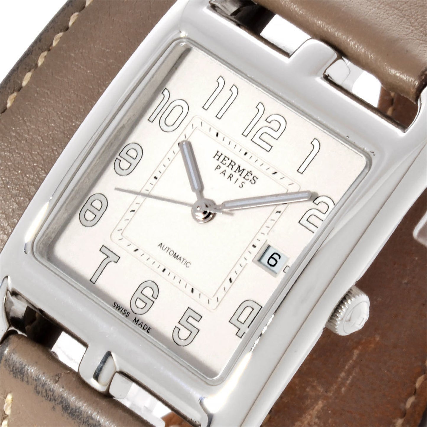Hermes Hermes Cc1.710 Cape Cod Double Tour Wristwatch Automatic Silver Dial R Stamp