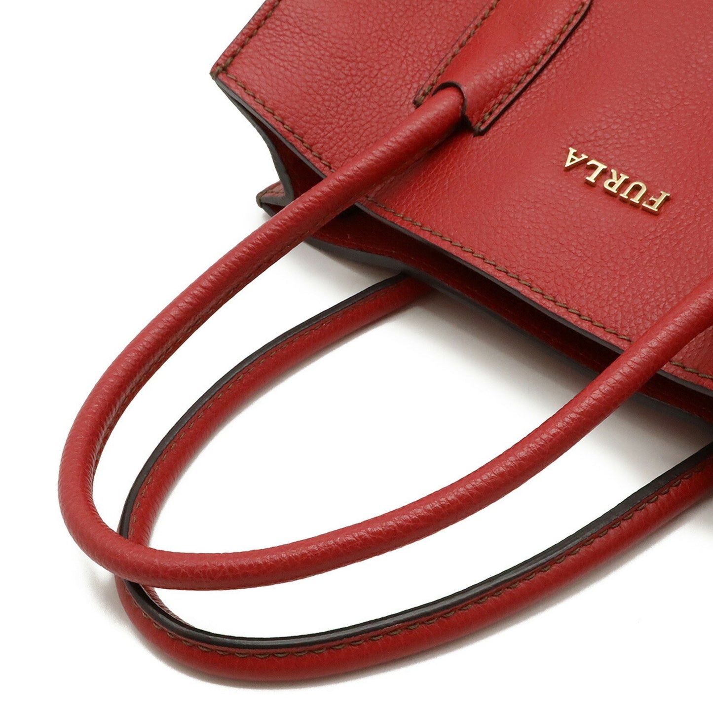 Furla Tessa Handbag Shoulder Bag Leather Red