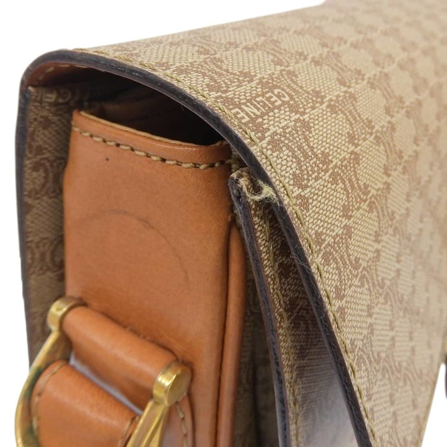 Celine Macadam Shoulder Bag F/09 Beige