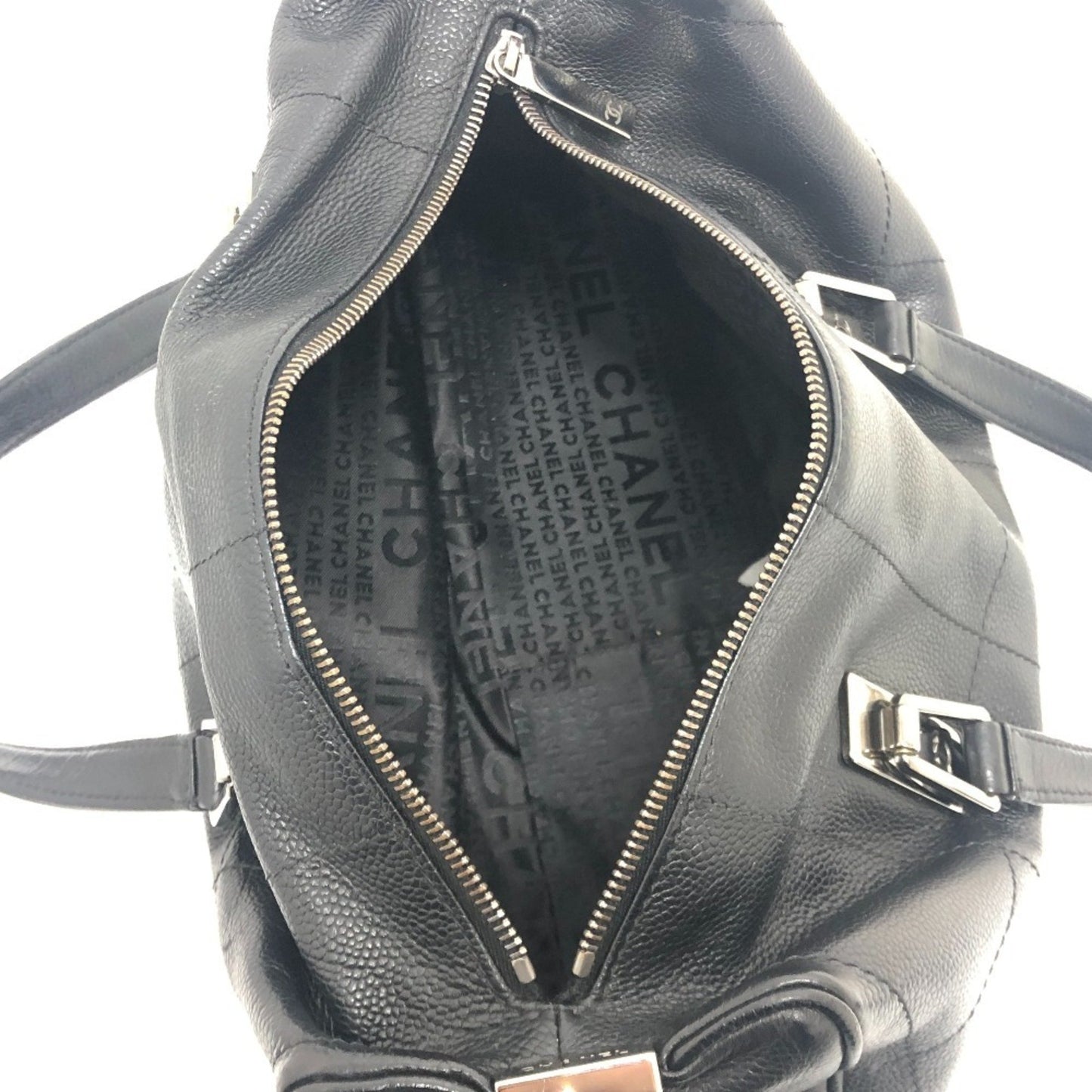 Chanel Chanel Chocolate Bar Mini Boston Bag Handbag Back Soft Caviar Skin