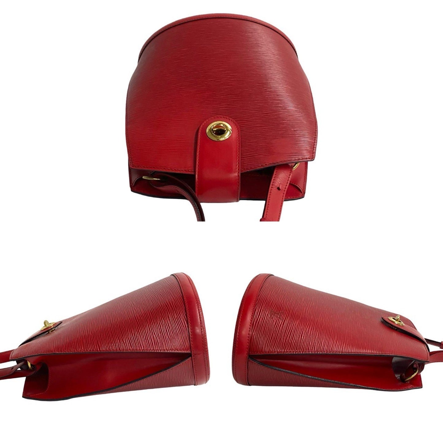 Louis Vuitton Cluny Epi Leather One Semi Shoulder Bag Tote Red 20348