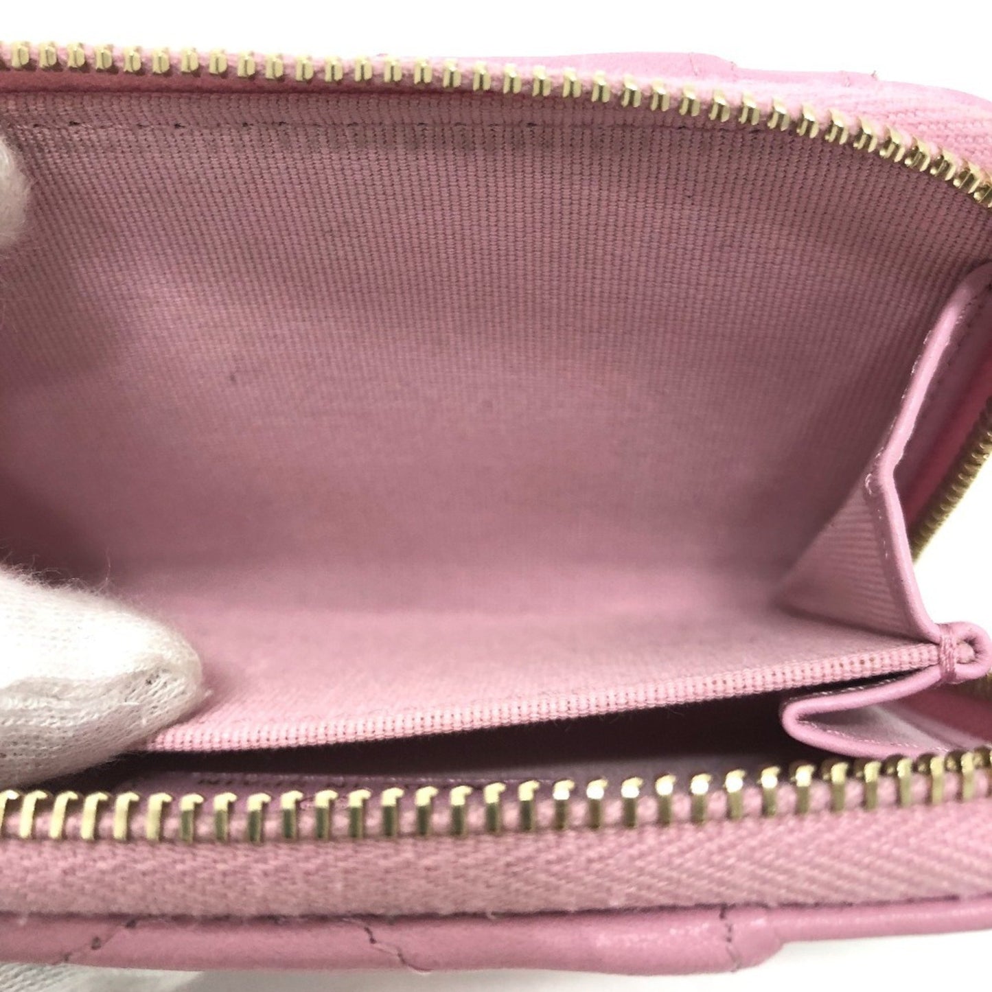 Chanel Coco Mark Cc Matelasse/Card Case Wallet/Purse Coin Lambskin