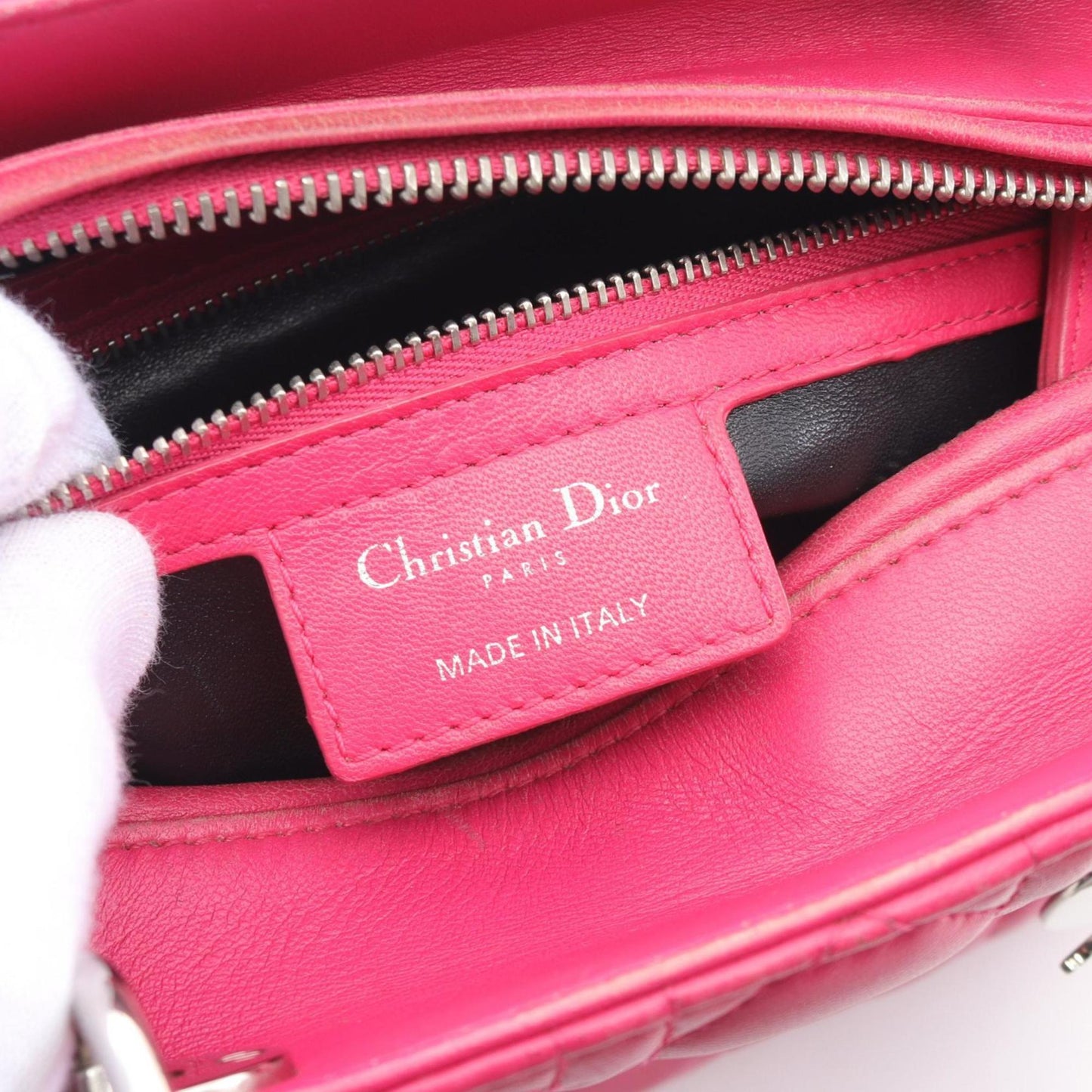 Christian Dior Dior Lady Dior Lady Cannage Handbag Leather