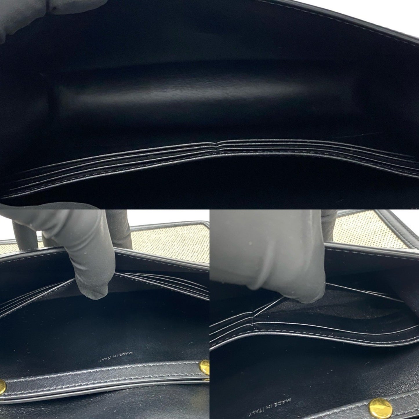 Celine Triomphe Chain Shoulder Bag In Canvas And Leather