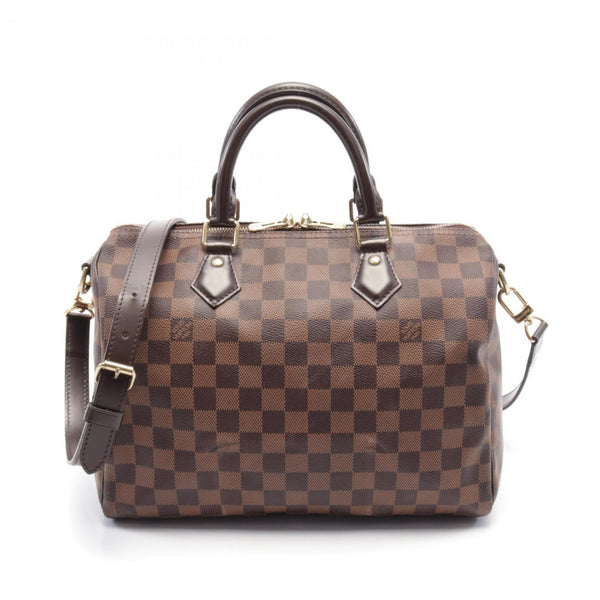Louis Vuitton Speedy Bandouliere 30 Handbag Bag Coated Canvas Leather Damier