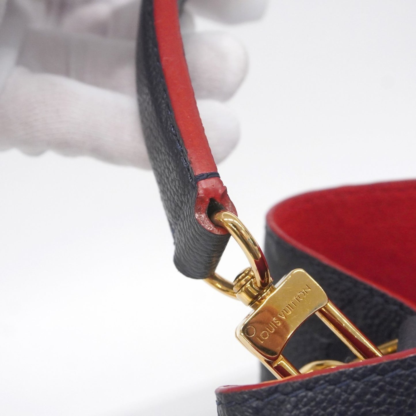 Louis Vuitton Monogram Empreinte Neonoe Handbag M45306 Marine Rouge 2-Way Bag