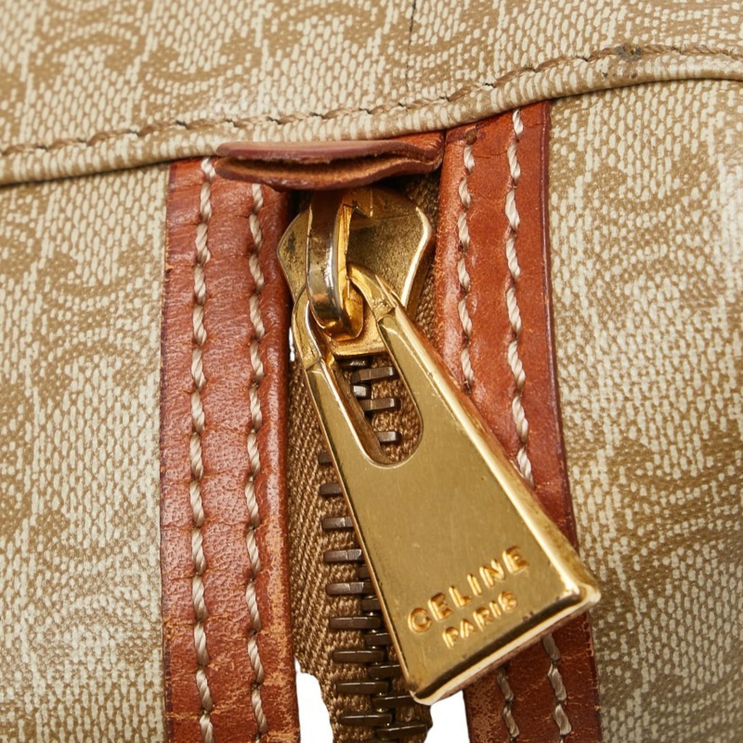 Celine Macadam Vanity Bag In Beige