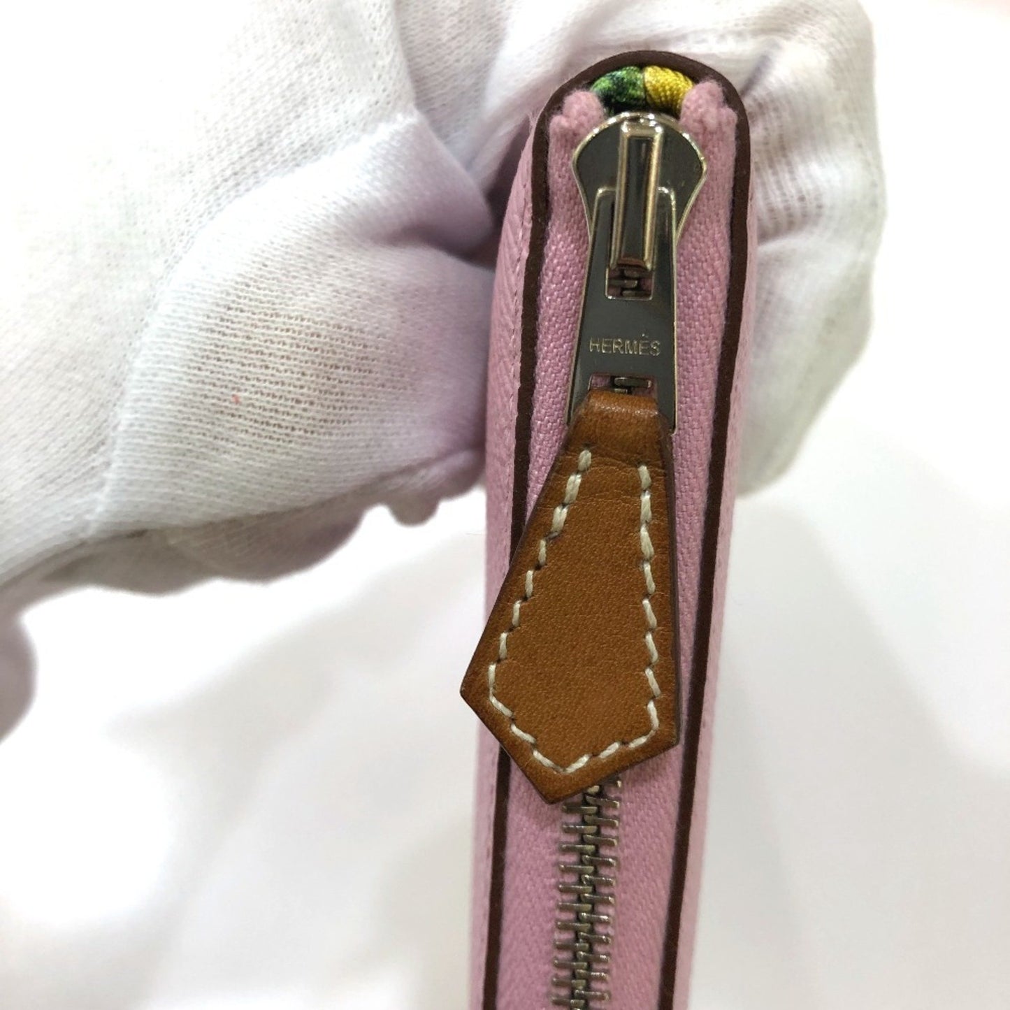 Hermes Azap Long Silk-In All-Over Print Wallet With Zip-Around Design