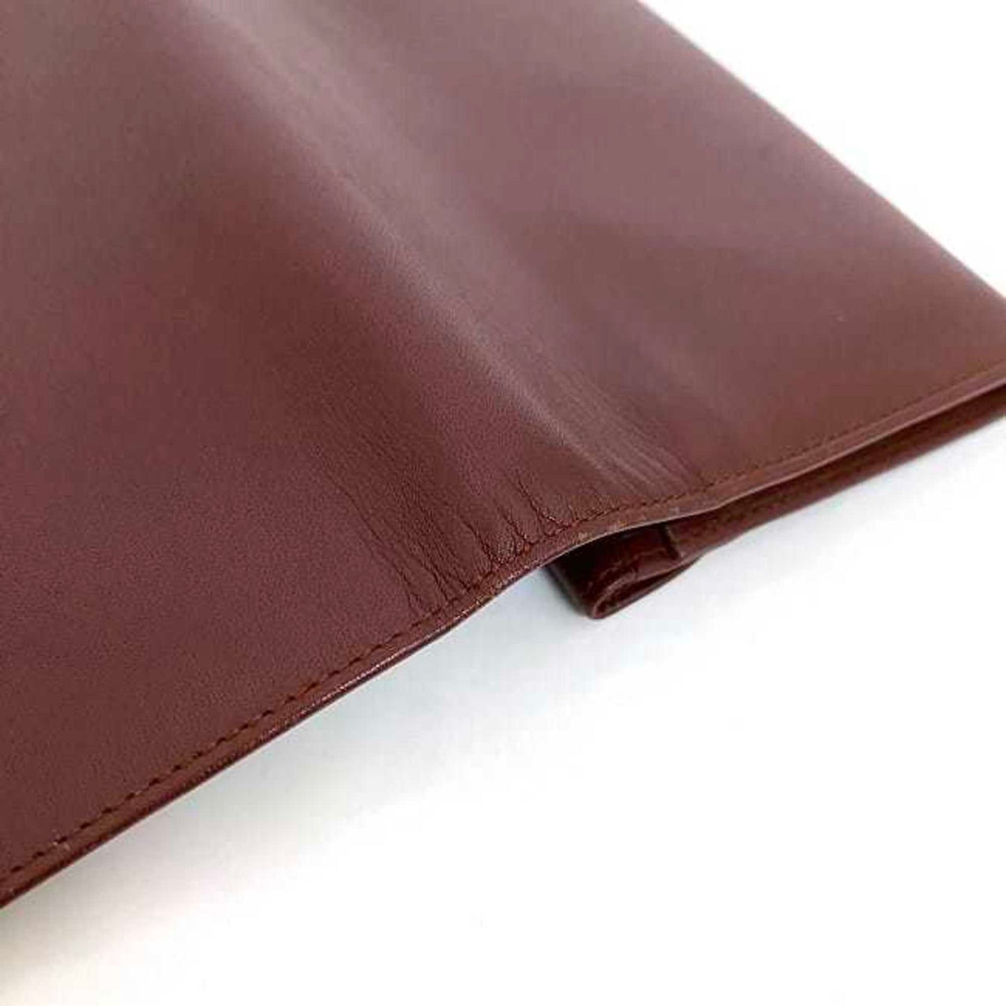 Cartier Bifold Long Wallet Bordeaux Must W Flap Leather