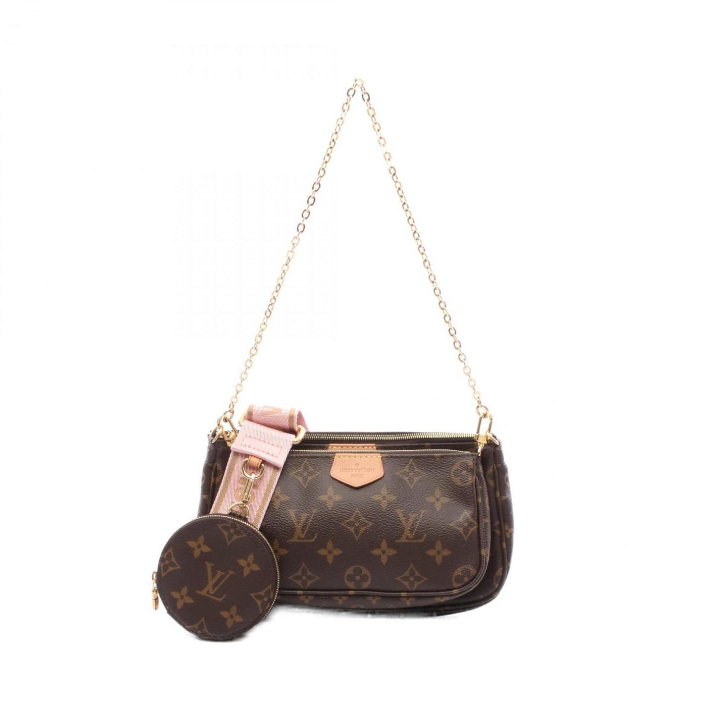 Louis Vuitton Multi Pochette Accessoires Monogram Rose Claire Shoulder Bag