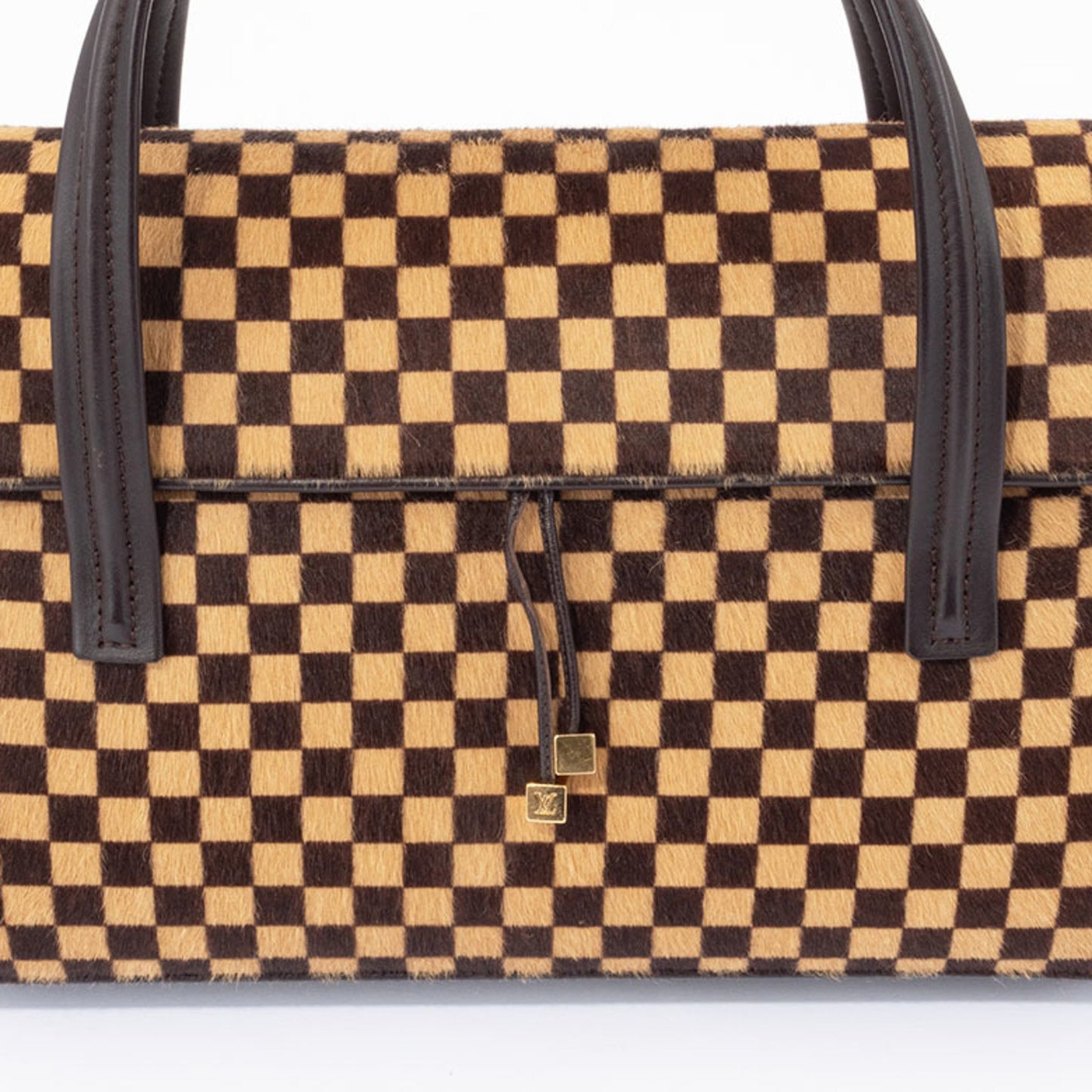 Louis Vuitton Damier Sauvage Lion Handbag M92131 Pony Leather