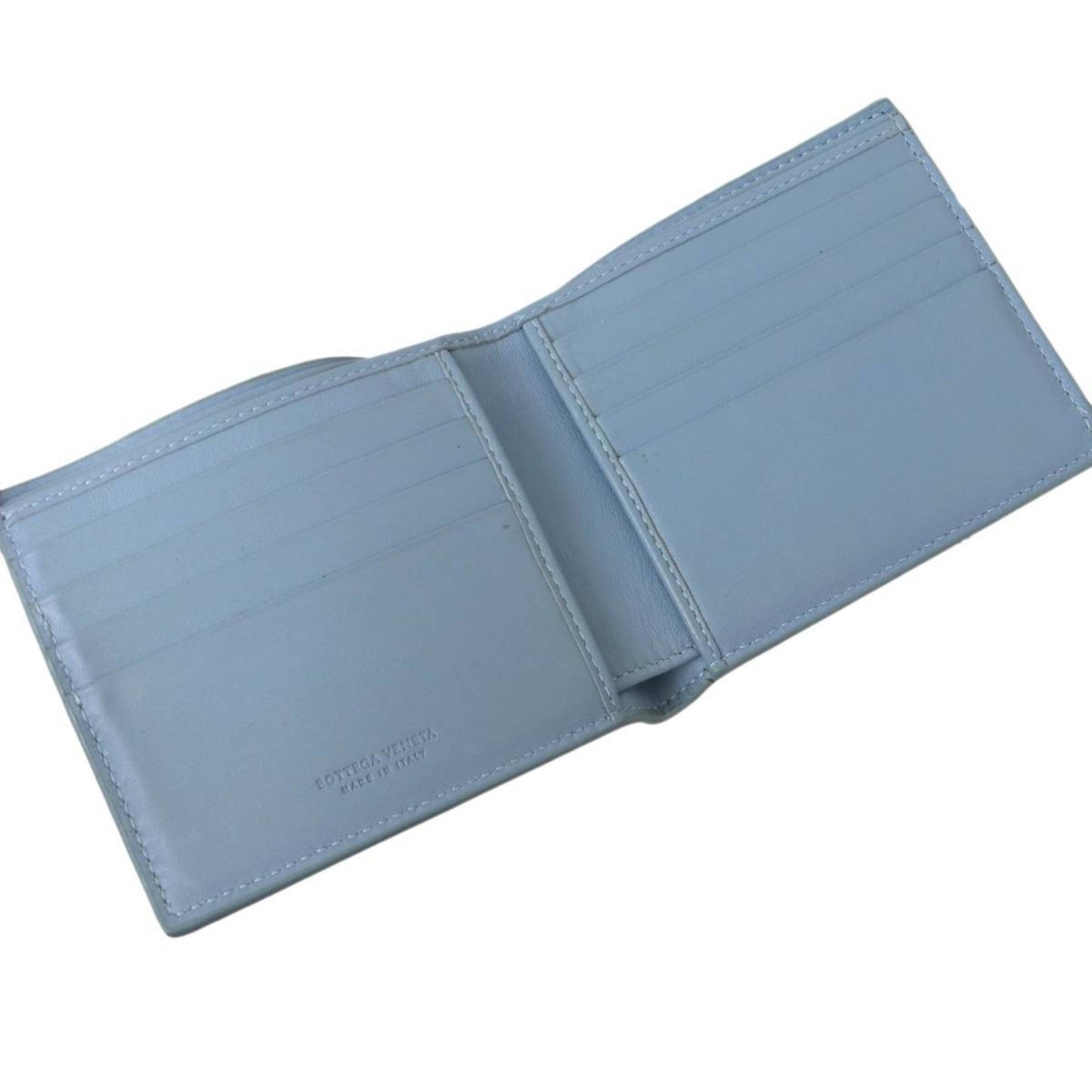 Bottega Veneta Bi-Fold Wallet Intrecciato Light Blue P01211064W Es