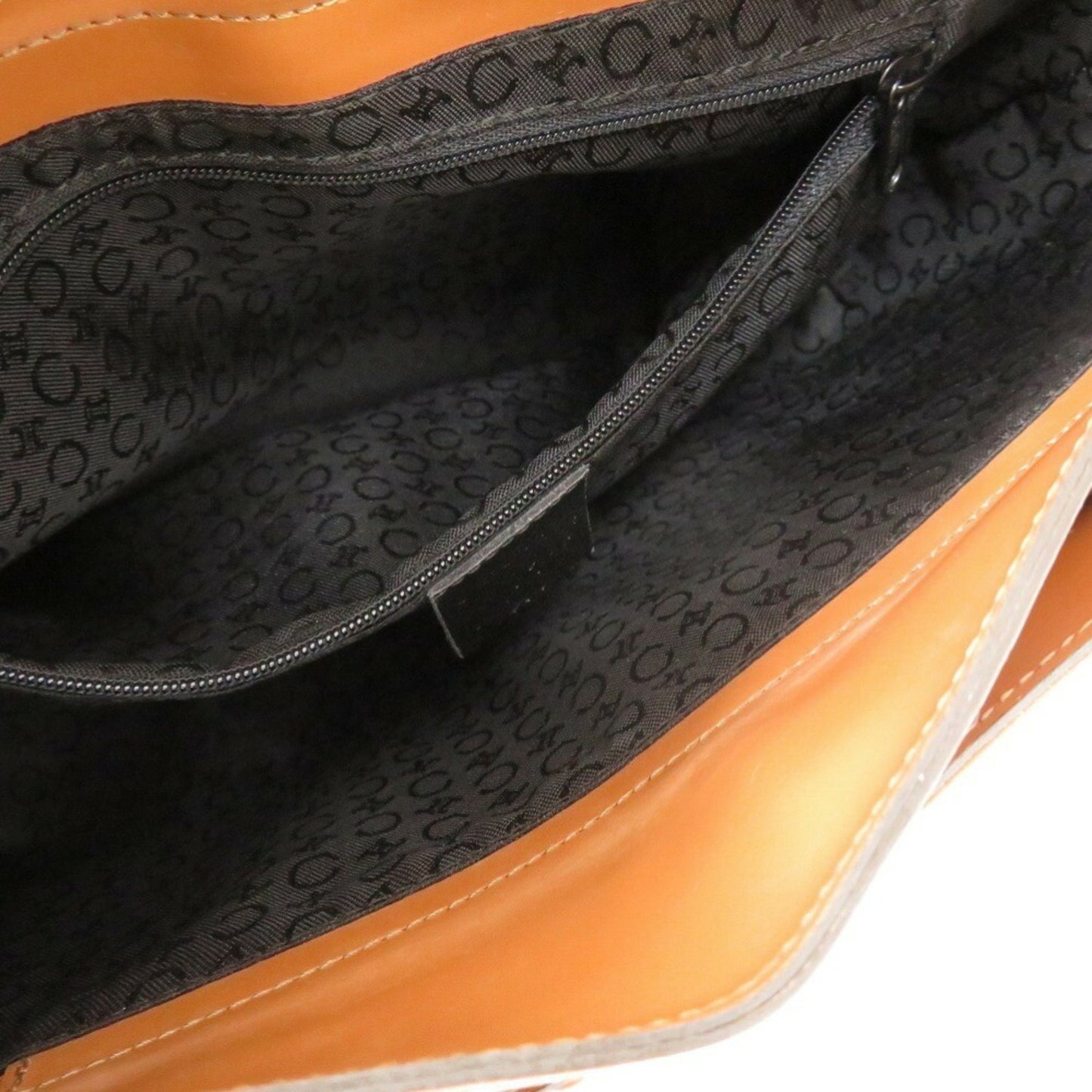 Celine Embossed Leather Camel Shoulder Bag Brown 0441Celine
