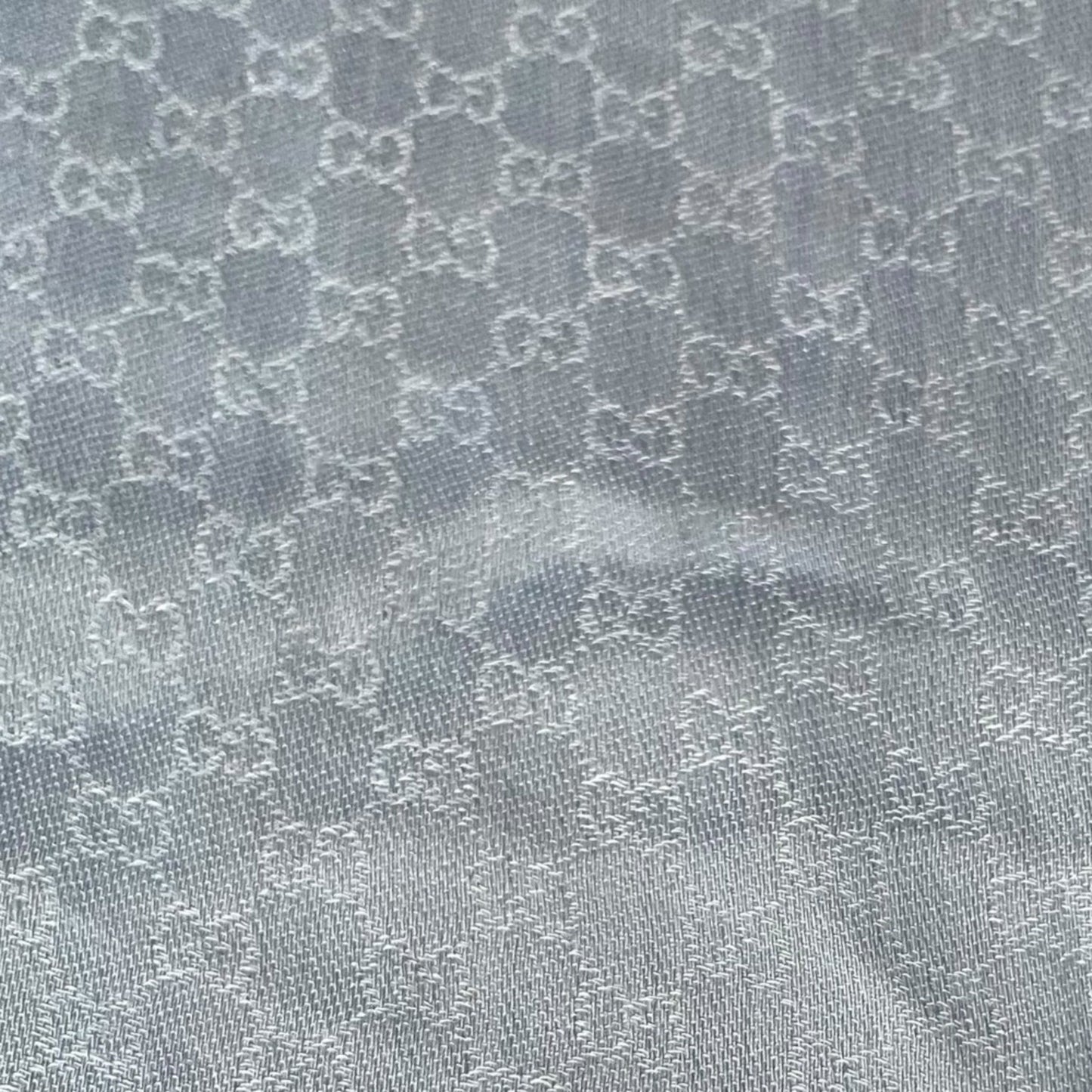 Gucci Gg Pattern Cashmere Blend Scarf Shawl Muffler Blue