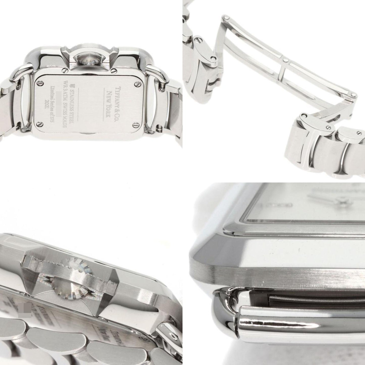 Tiffany 69546161 T Rectangle 375 Limited Edition Watch Stainless Steel Ss