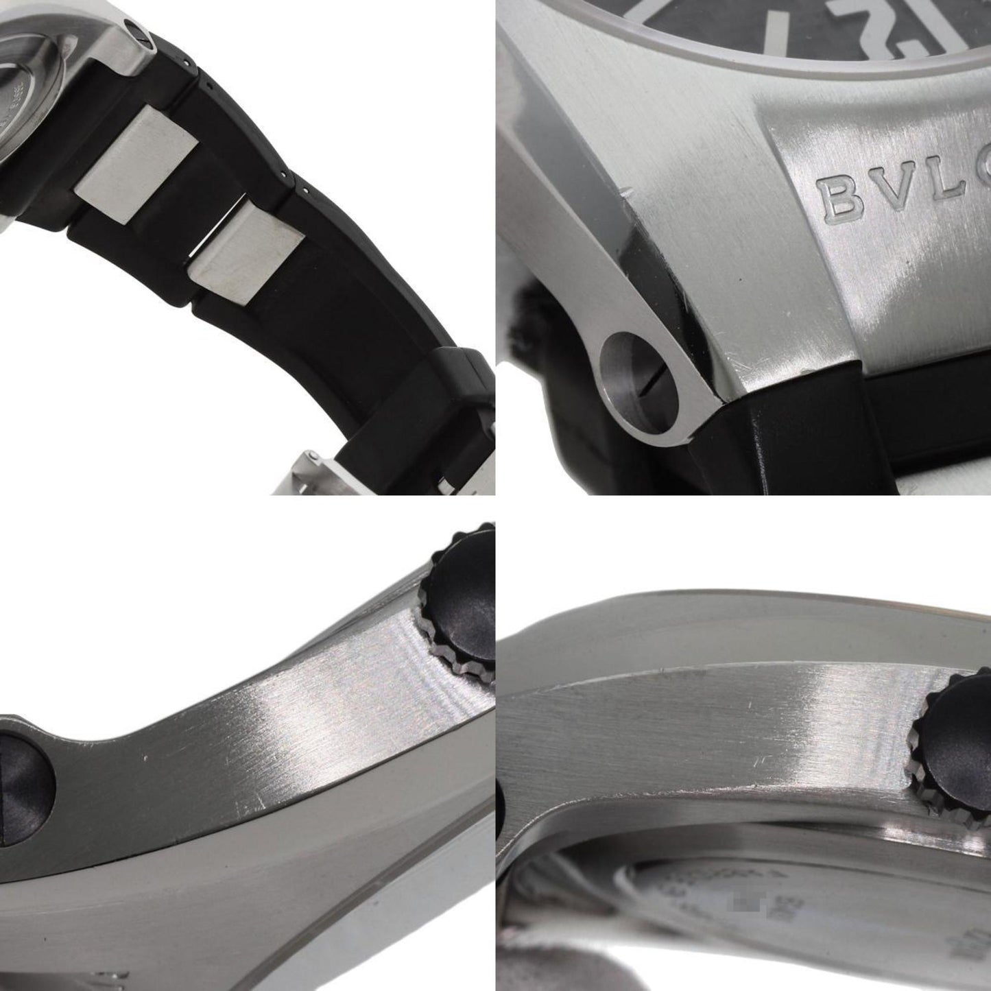 Bvlgari Eg40 Ergon Carbon Watch Stainless Steel Rubber