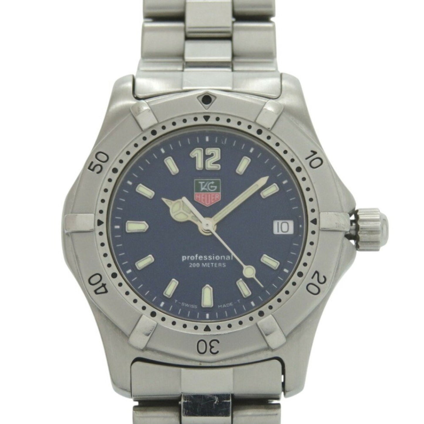 Tag Heuer Professional 200M Wk1213 Ss Blue Silver Quartz Watch 1493Tag Heuer