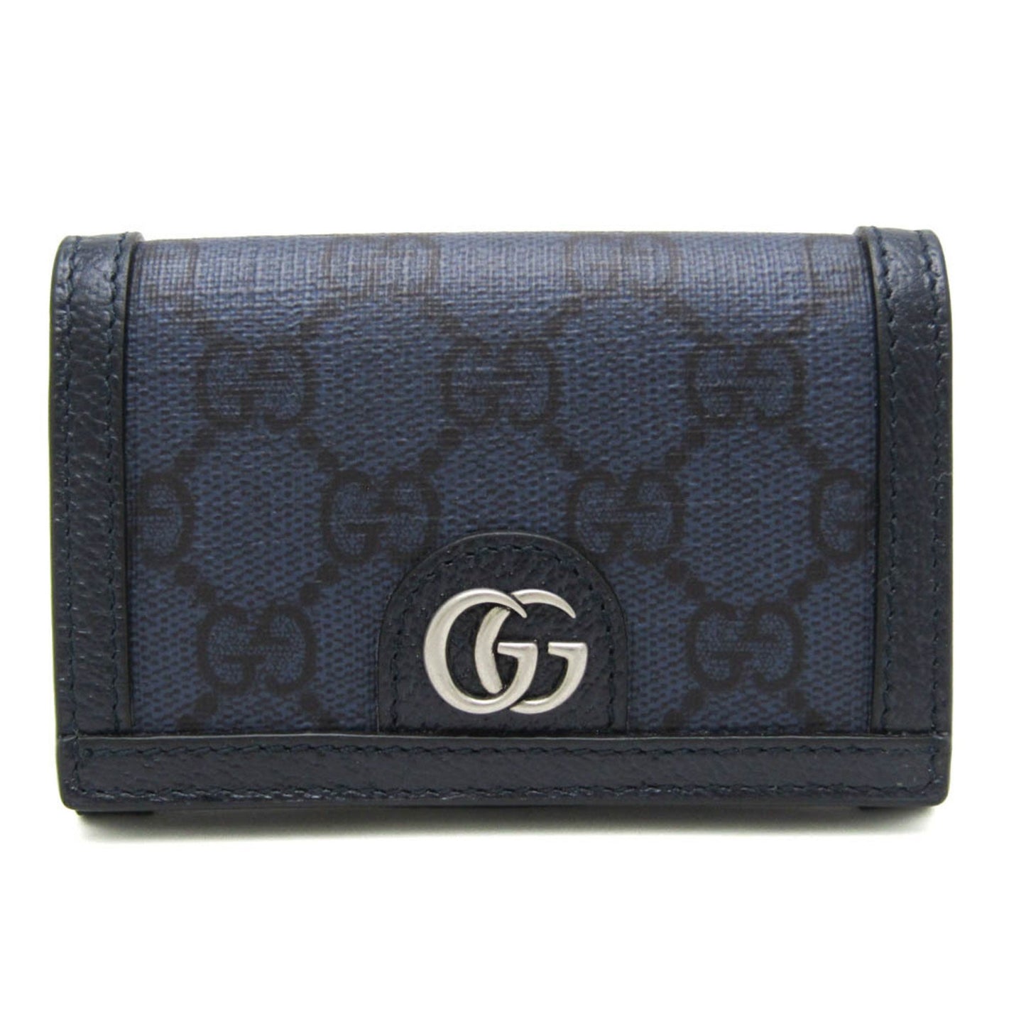 Gucci Ophidia 763286 Gg Supreme Card Case Navy
