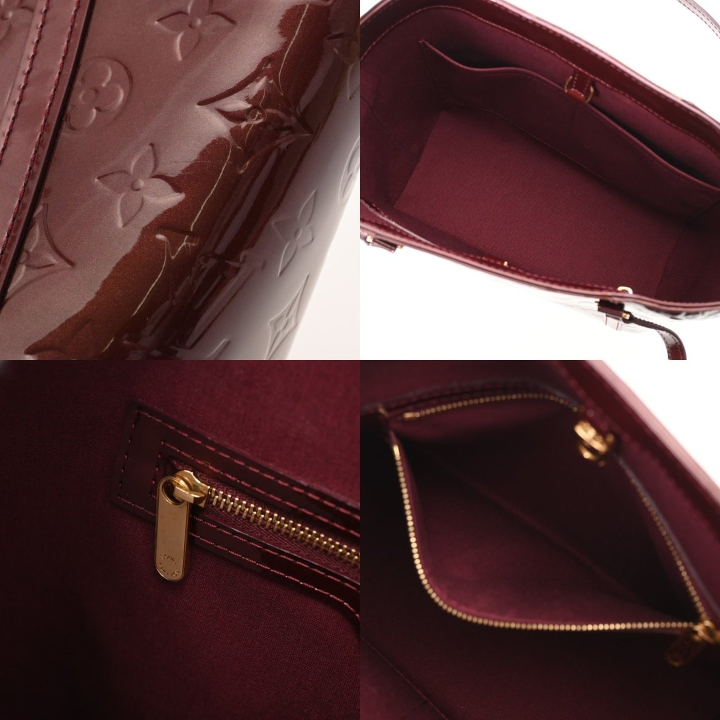 Louis Vuitton Monogram Vernis Avalon Mm Rouge Fauvist M91744 Women'S Handbag