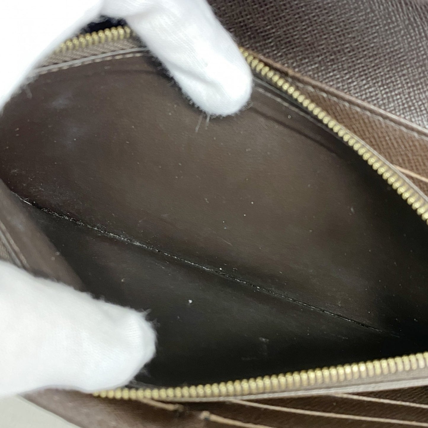 Louis Vuitton Damier Portefeuille Sarah Long Wallet N63209 Ebene