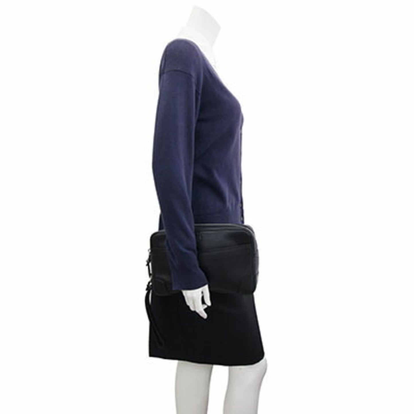 Dunhill Boston Series Second Bag L3V390B Black Leather Clutch