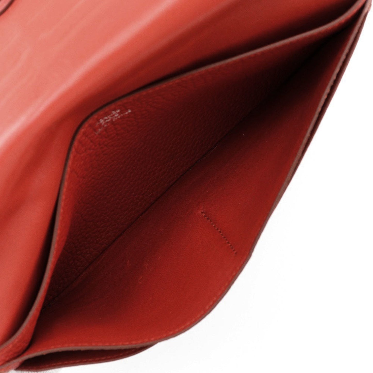 Hermes Hermes Dogon Long Wallet Togo 2014 Red ?R Belt Clasp