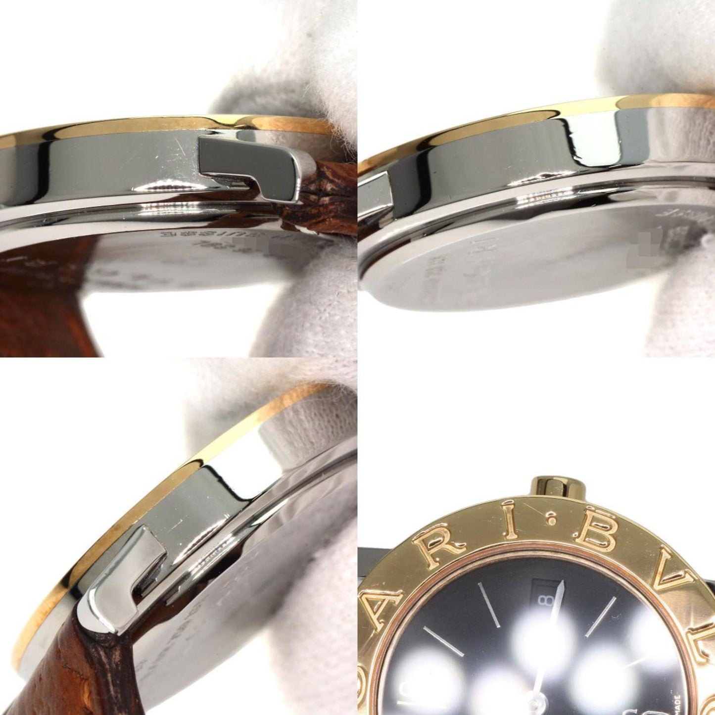 Bvlgari Bb26Sgld Watch Stainless Steel Leather K18Yg