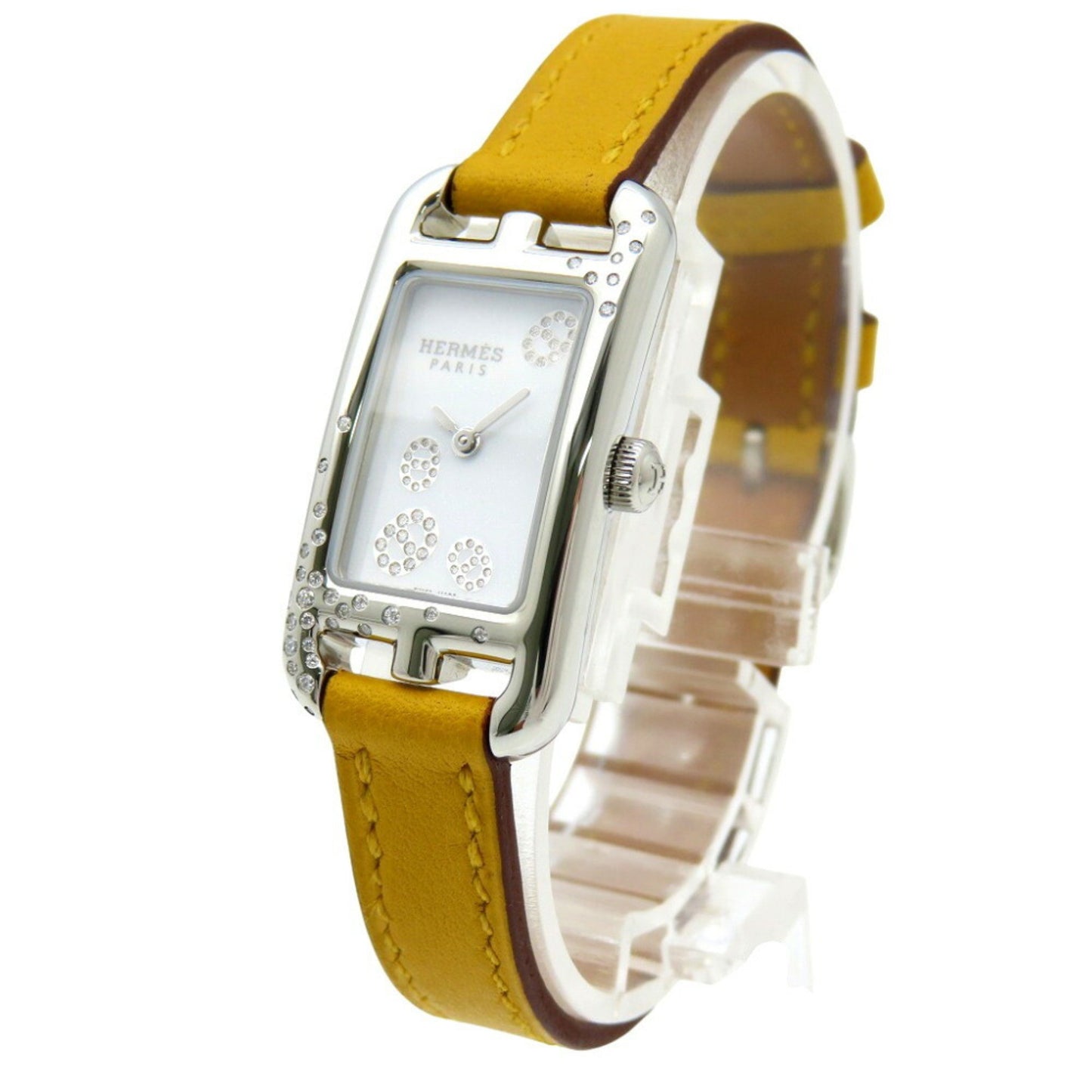 Unused Herms Nantucket Diamond Chaine D'Ancre Na2.132 Quartz Watch With Diamonds