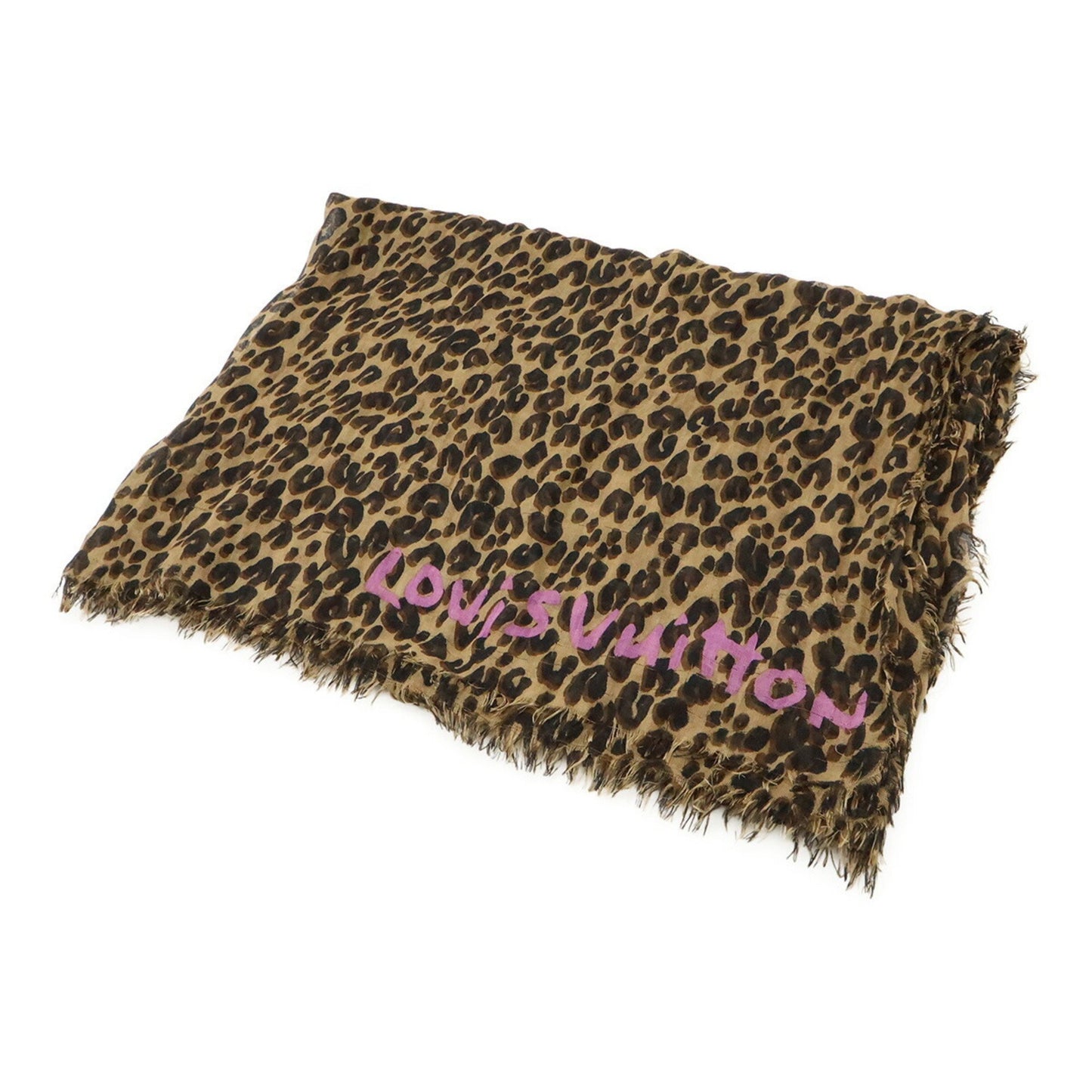 Louis Vuitton Etoile Leopard Print Stole/Shawl/Scarf In Maroon