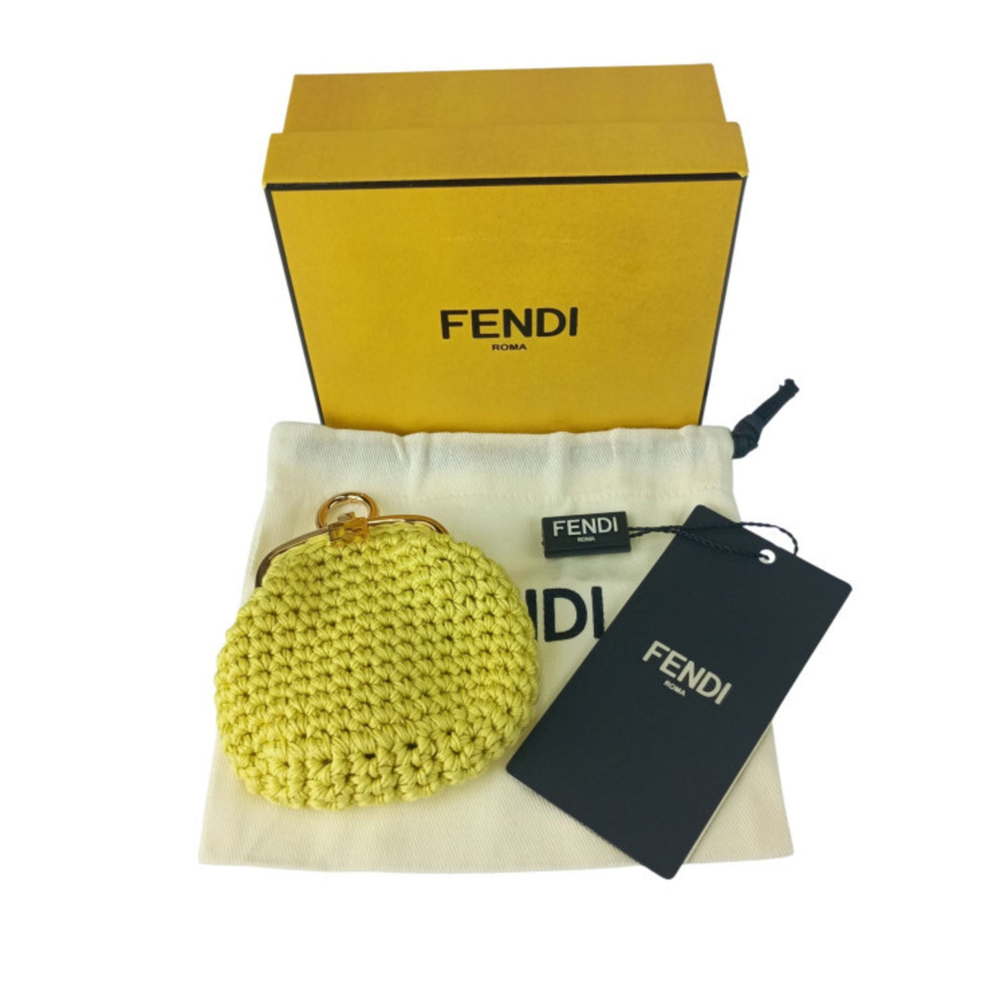 Fendi Wallet/Coin Case Cotton Wallet 8M0454 Yellow