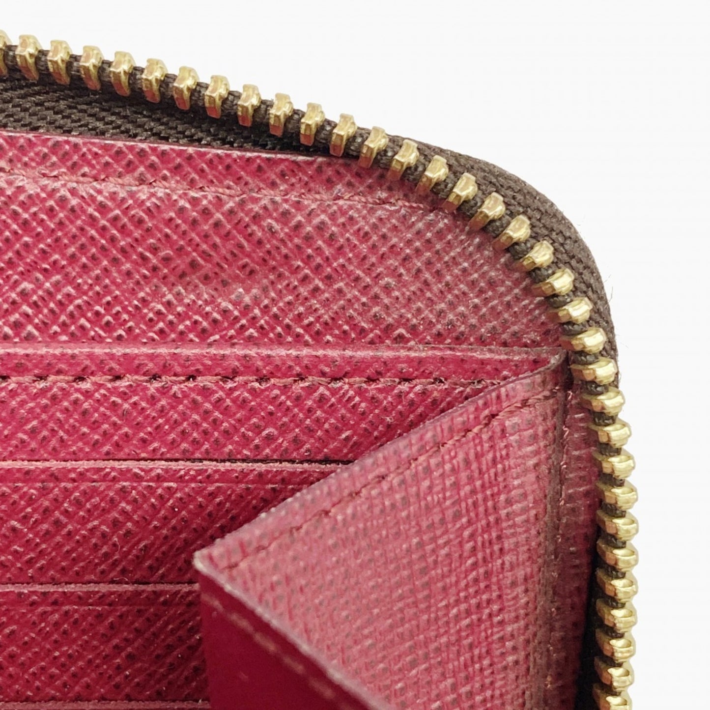 Louis Vuitton Monogram Zippy Wallet M41895 Brown Fuchsia