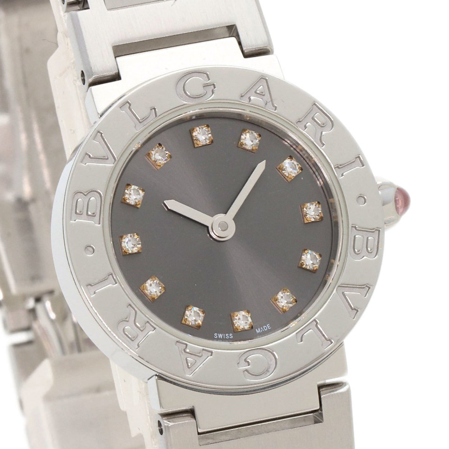 Bvlgari Bbl23C6Ss 12 12P Diamond Watch Stainless