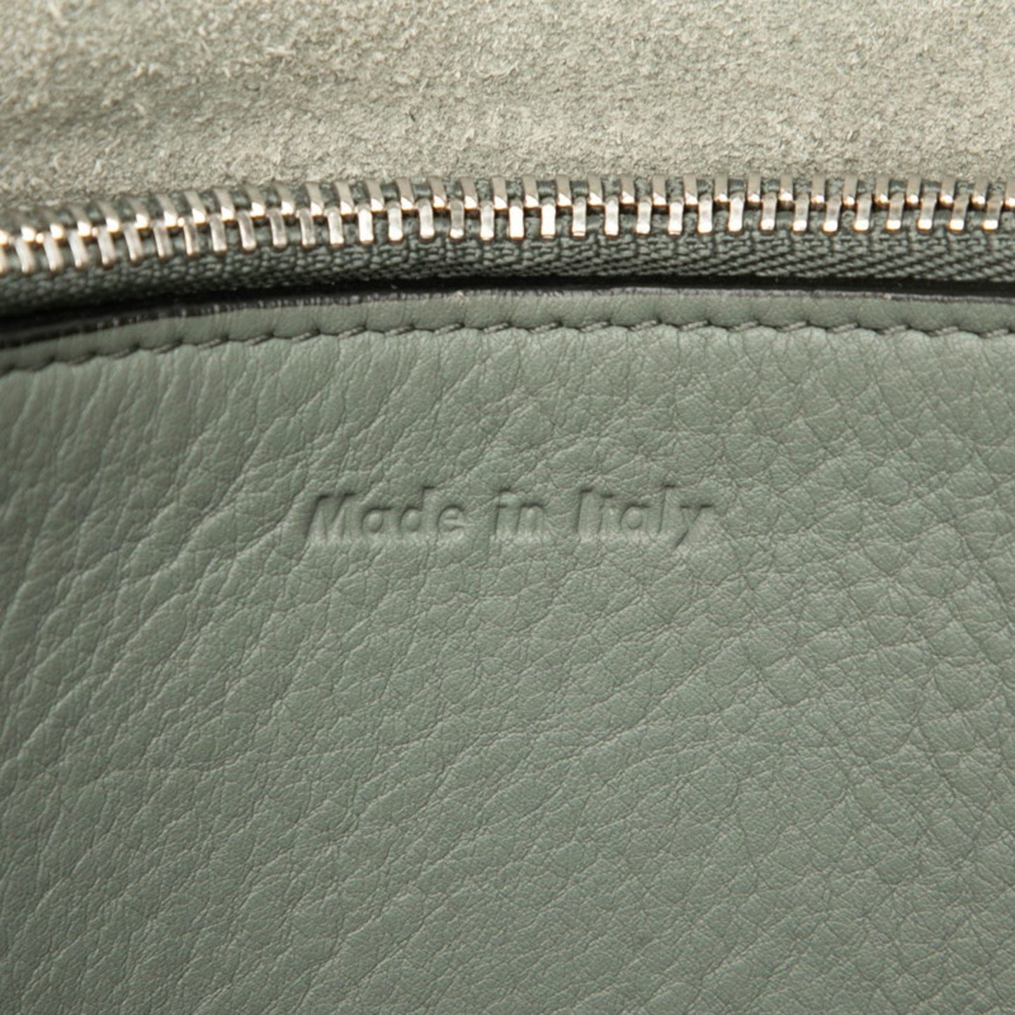 Celine Blade Shoulder Bag In Green Leather