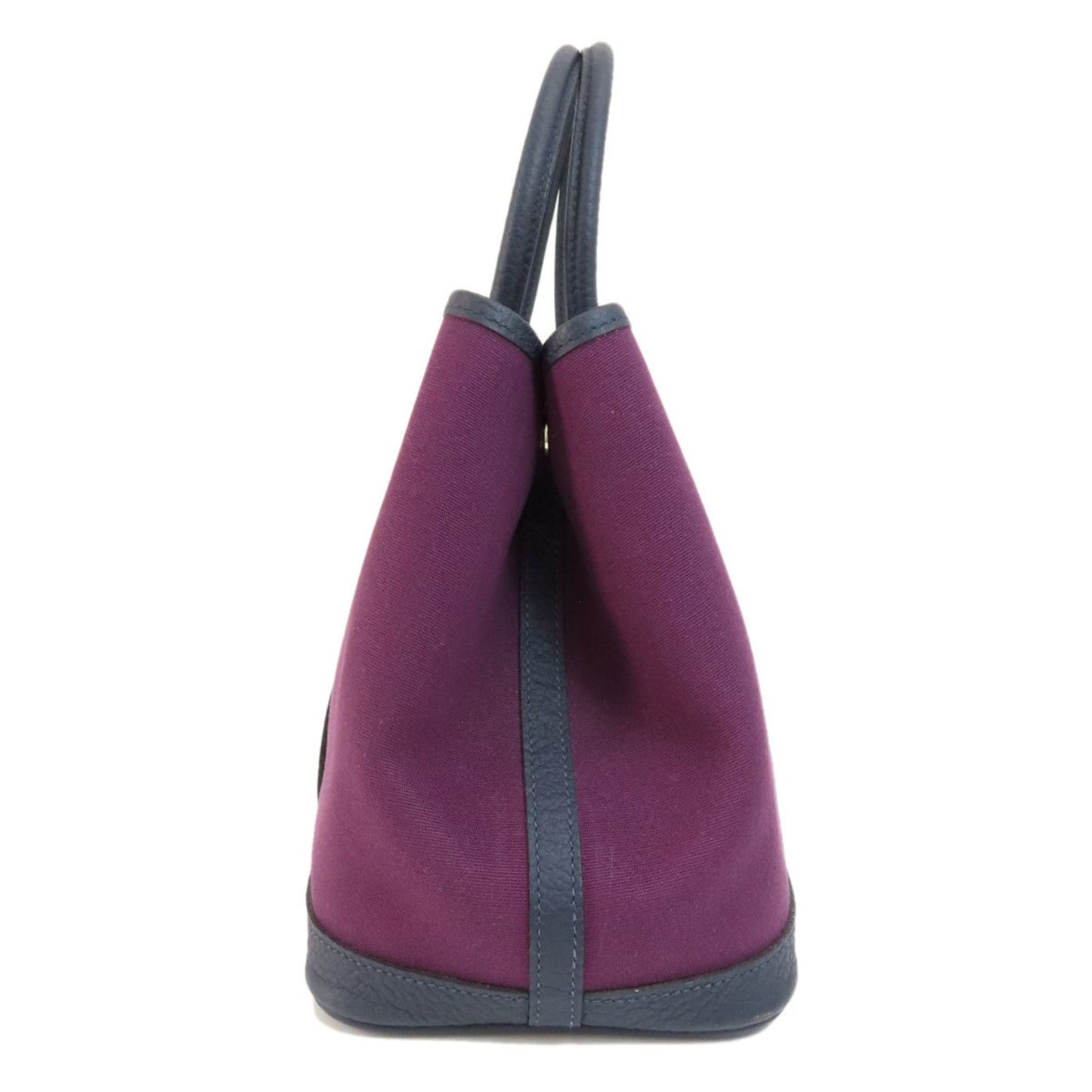 Hermes Garden Tpm Purple Handbag Canvas