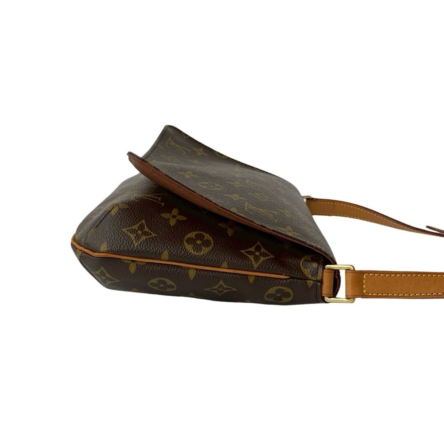 Louis Vuitton Musette Tango Monogram Leather Shoulder Bag/Pochette In Brown 23175