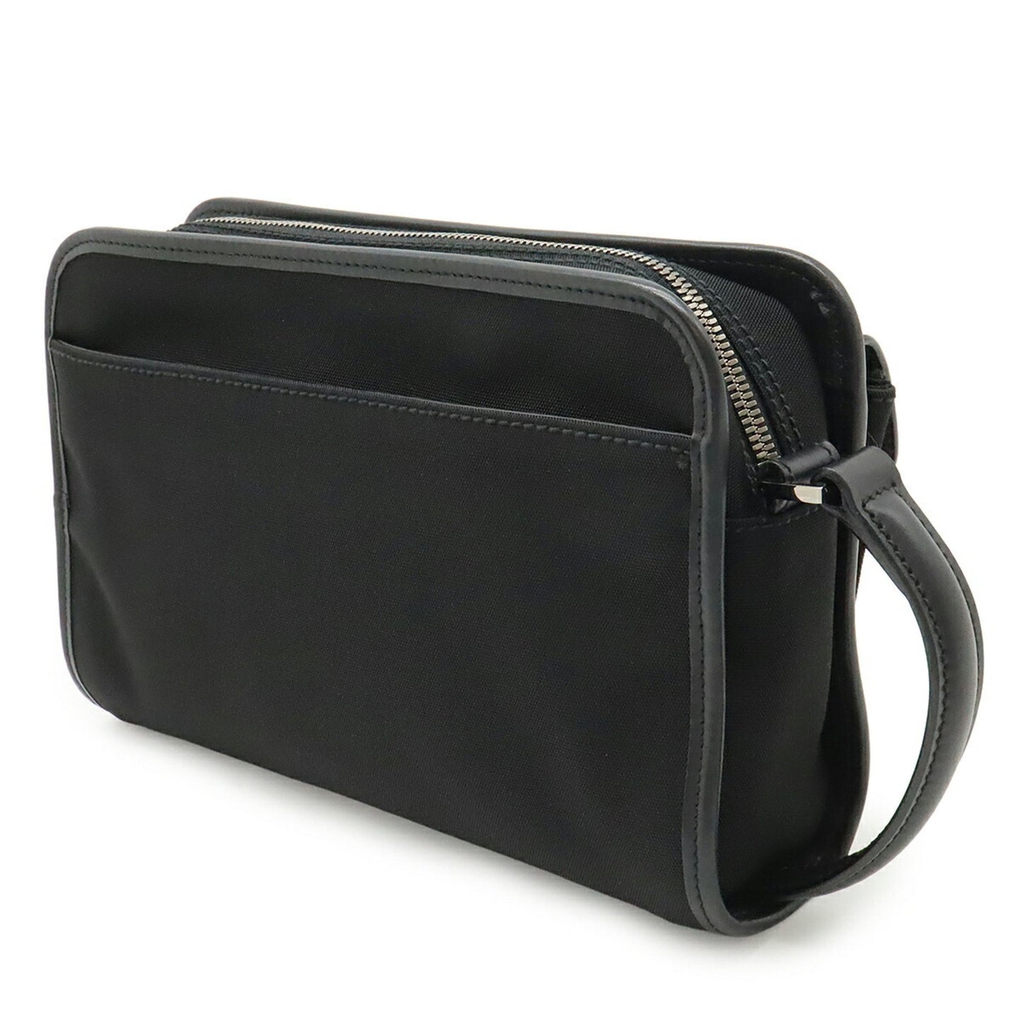 Gucci Gucci Second Bag Clutch Handbag Nylon Canvas Leather Black 108844