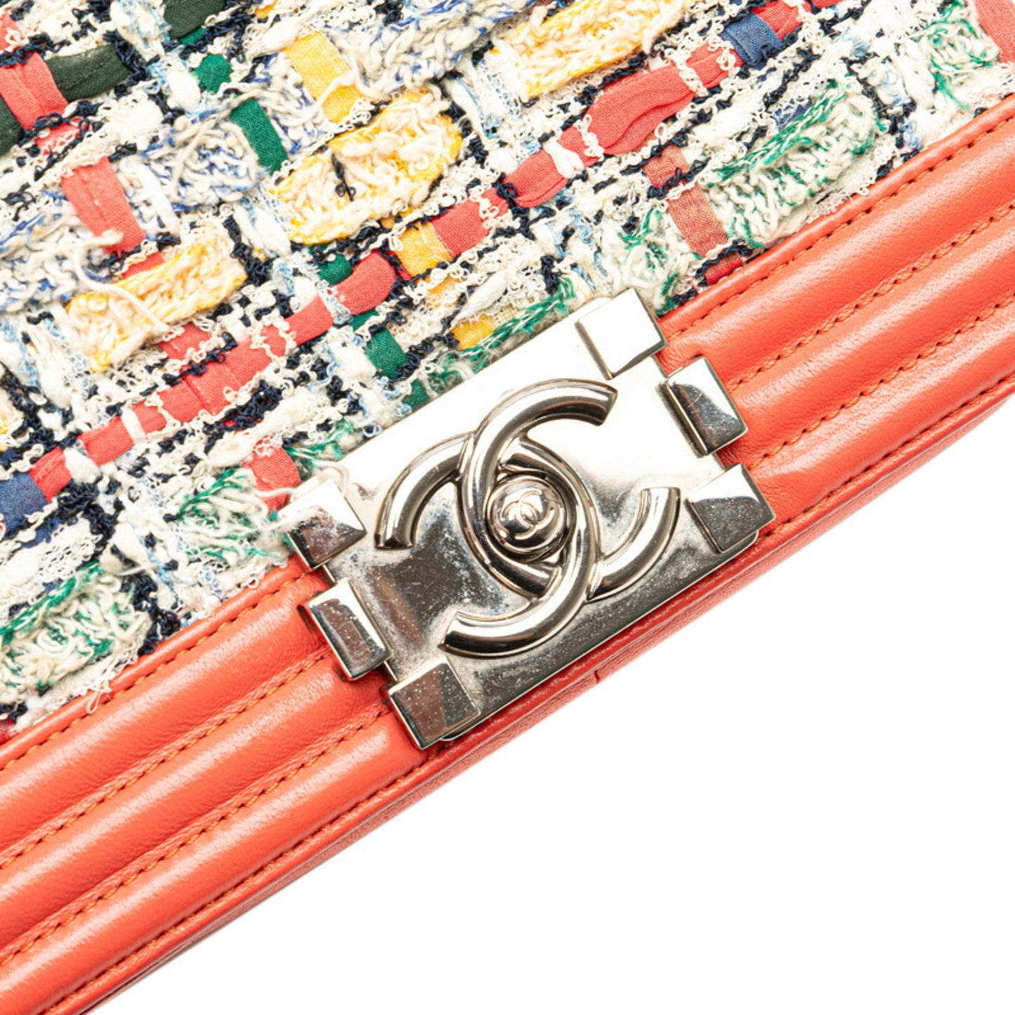 Chanel Coco Mark Boy 25 Shoulder Bag In Orange