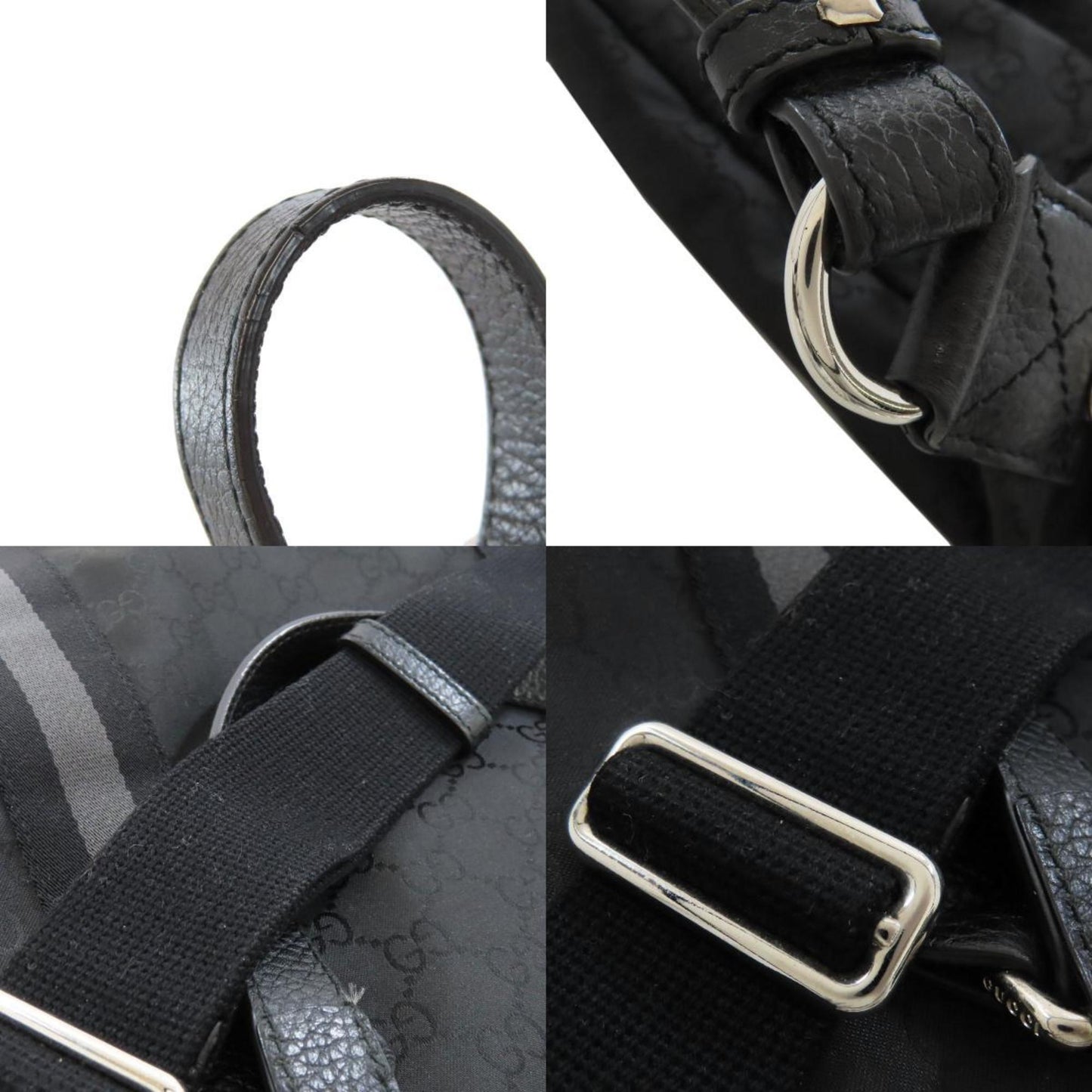 Gucci 449180 Gg Outlet Boston Bag Nylon Material