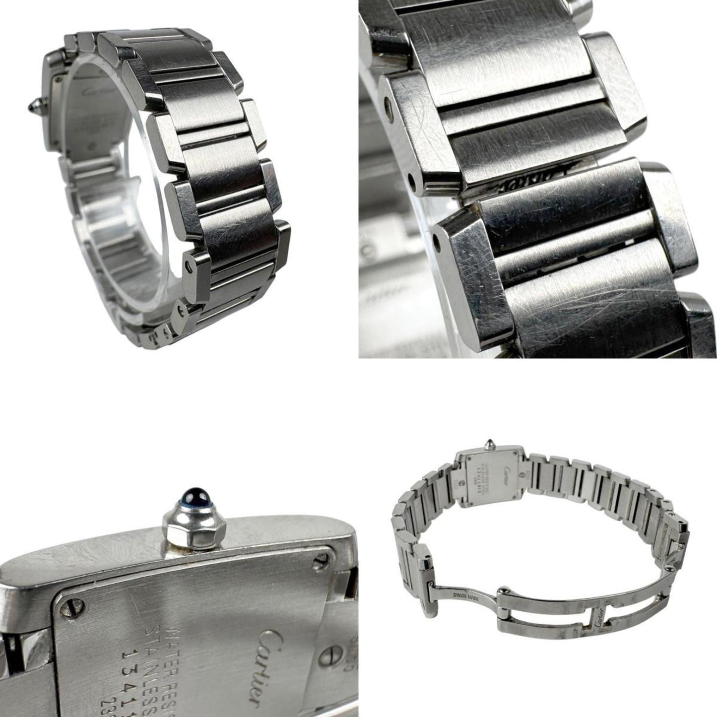Cartier Watch Tank Francaise Sm Stainless Steel Silver X White
