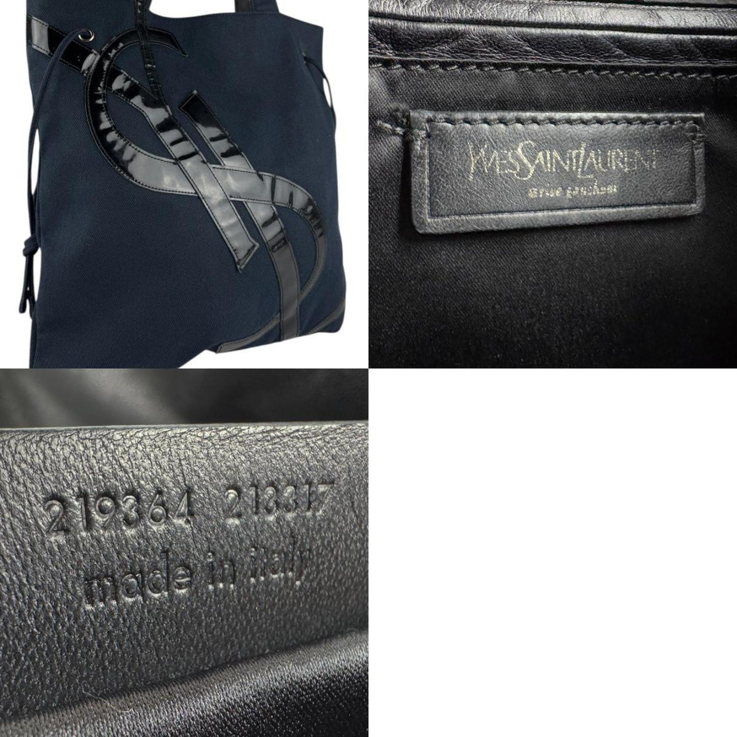 Yves Saint Laurent Kahala Tote Handbag In Canvas And Patent Leather