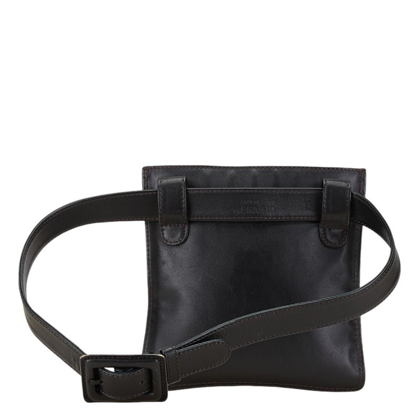 Chanel Coco Mark Waist Bag Belt 75/30 Black Lambskin