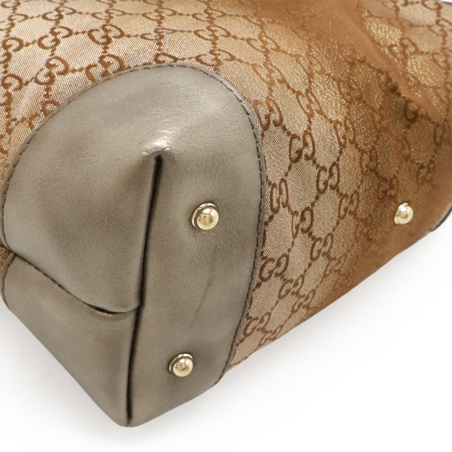 Gucci Heart Bit Shoulder Bag In Gg Canvas