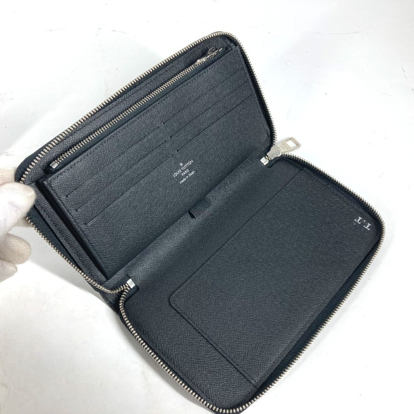 Louis Vuitton N63077 Damier Graphite Zippy Organizer Long Wallet Round Zipper Canvas