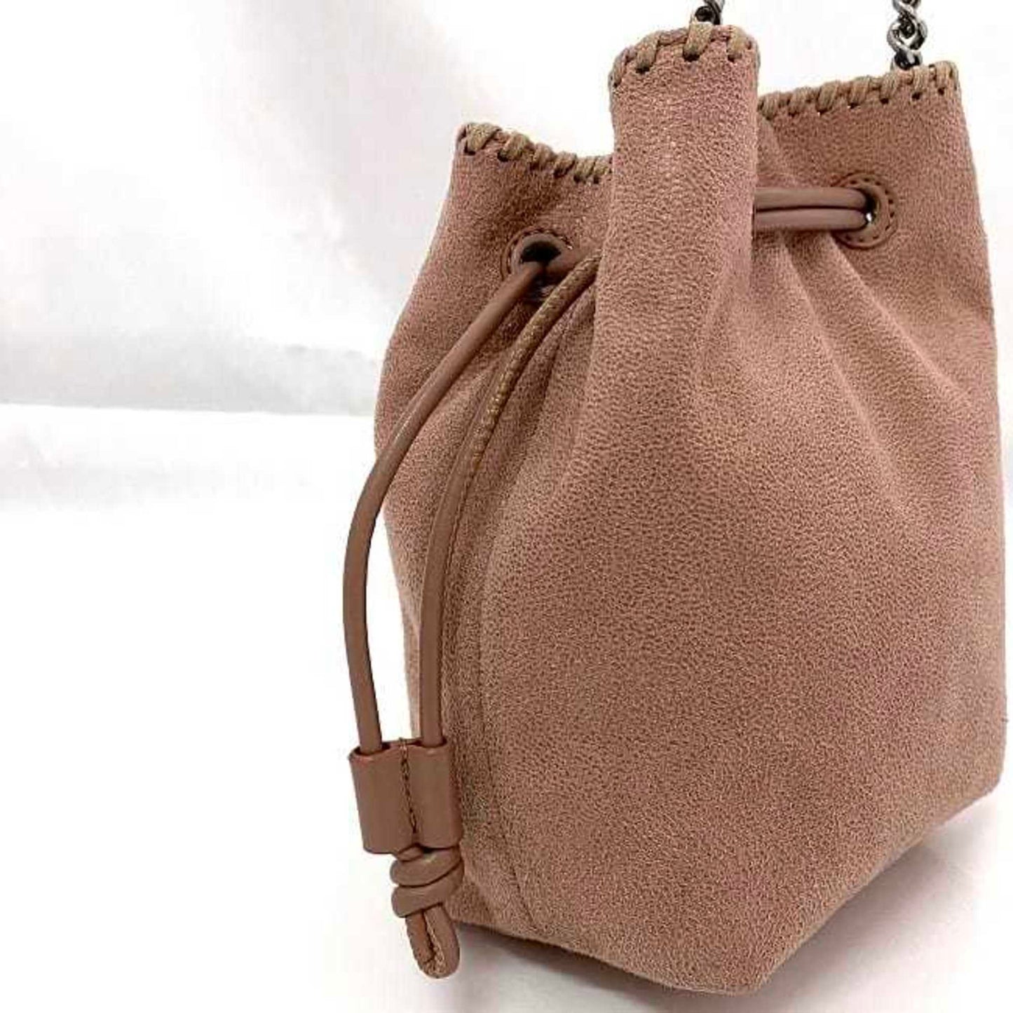 Stella Mccartney Chain Shoulder Bag F-22278 Beige Pink Falabella 700204 W9132 Faux Leather Stella
