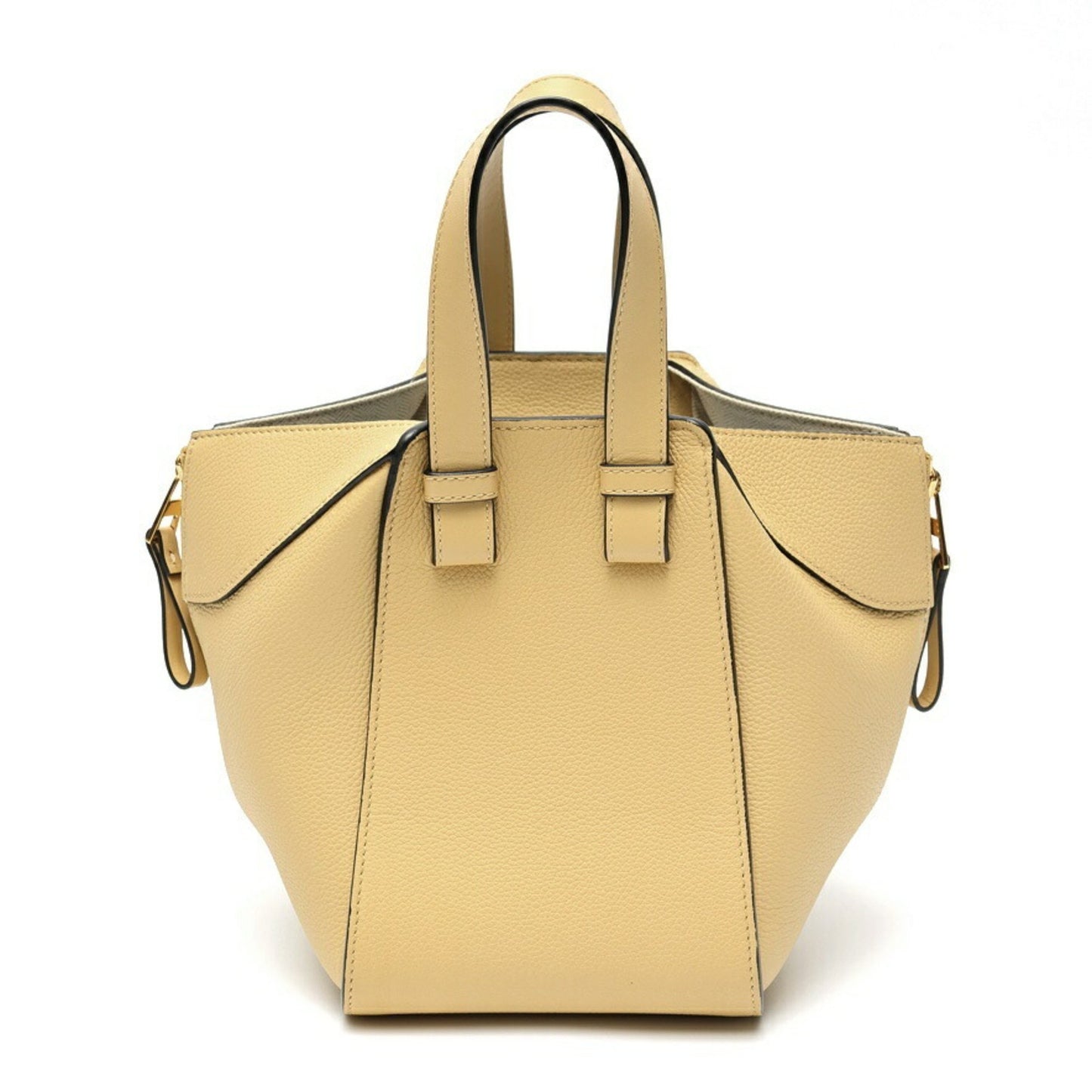 Loewe Hammock Bag Compact Shoulder A538H13X03 Calfskin Yellow Beige E-158851