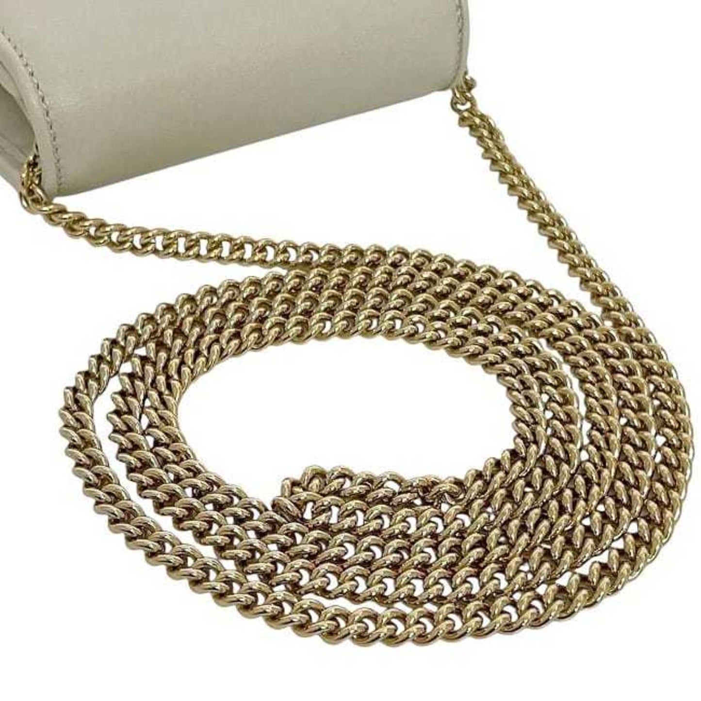 Gucci Shoulder Bag Ec-24017 Cream White Blondie 725219 Leather 0416 Gucci Crossbody Gg Wallet