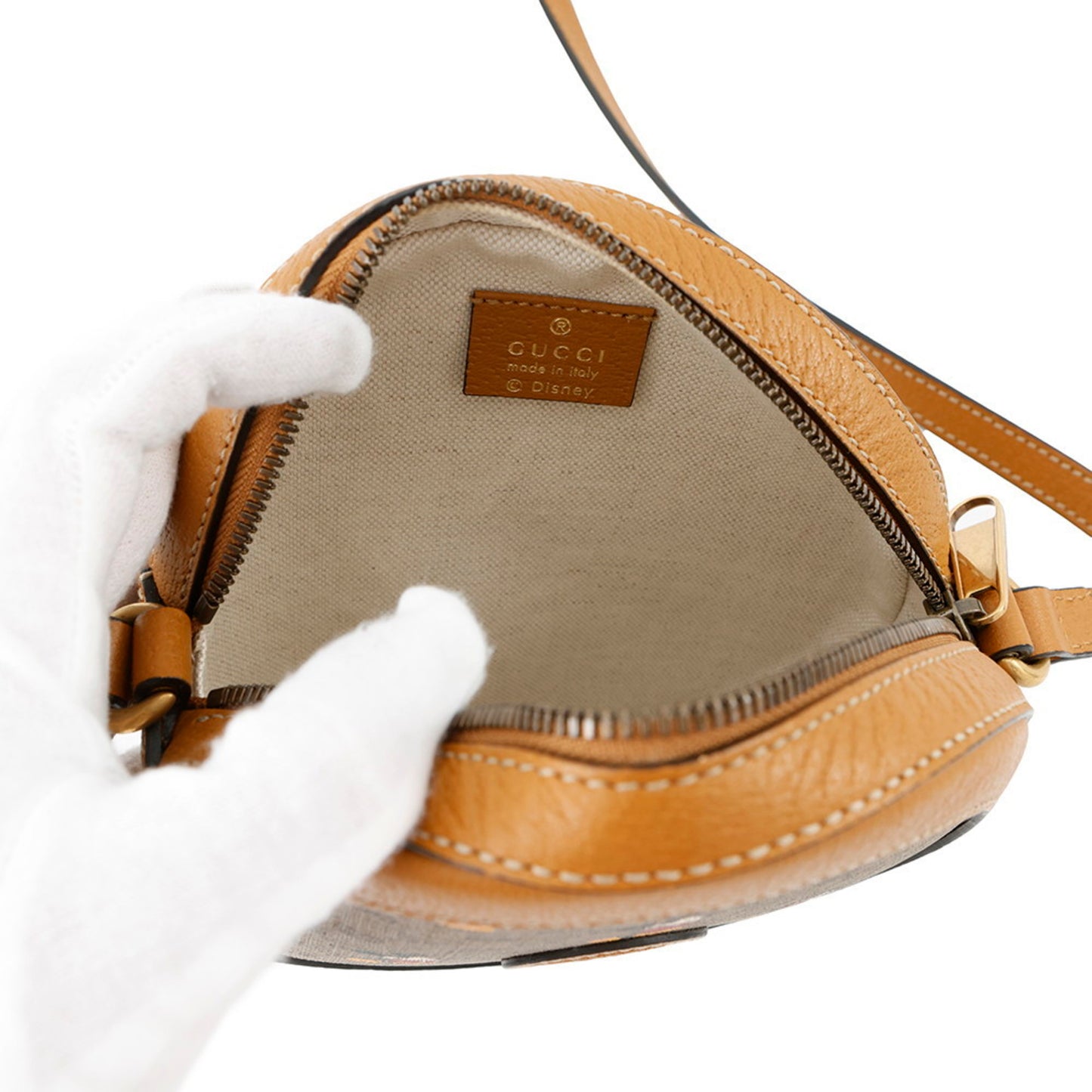Gucci Disney Collaboration Mini Gg Supreme Round Shoulder Bag 603938 Gucci Mickey
