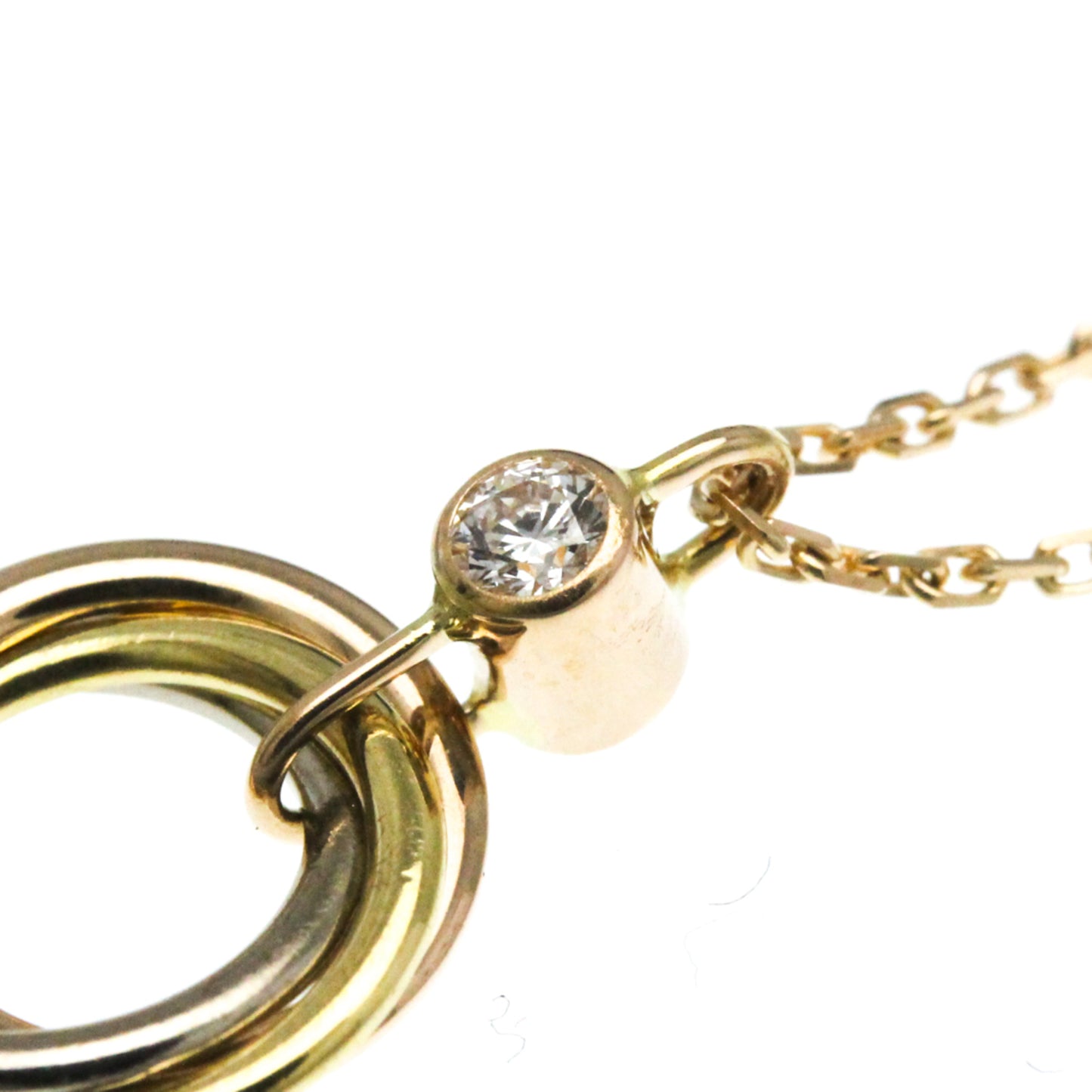 Cartier Baby Trinity 1P Diamond Necklace Pink Gold (18K)